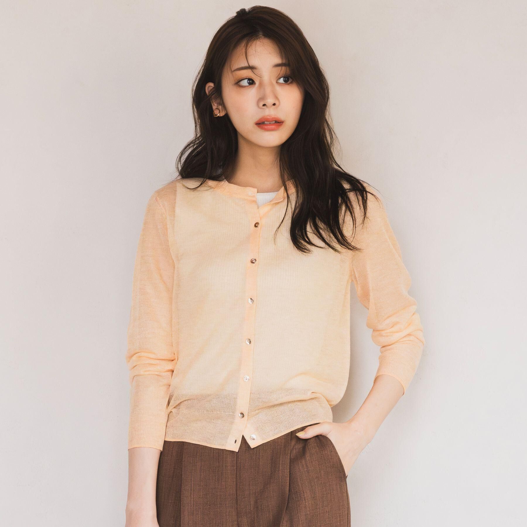 grove「高評価！【洗える/名品】大人の透け感、シアーカーディガン」|カーディガン|