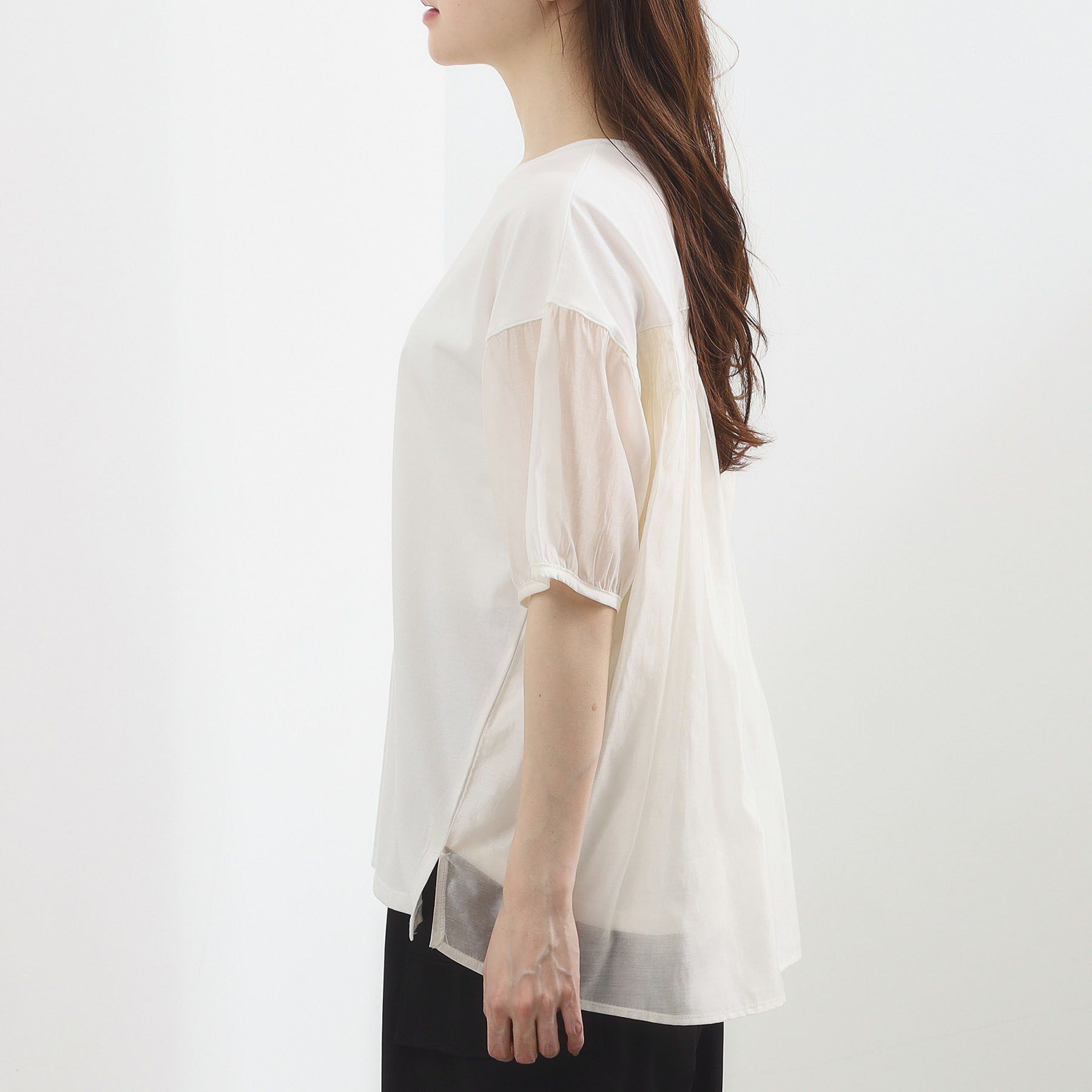 grove「【貴島明日香さん着用/UVカット】体型カバー叶う、バックプリーツTシャツ」|Tシャツ・カットソー|