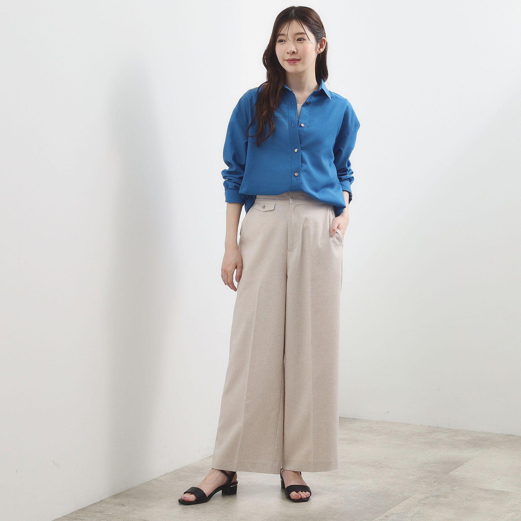 grove「【洗濯機OK・ひんやり】朝晩の気温差に◎軽やかシアーシャツ」|シャツ・ブラウス|