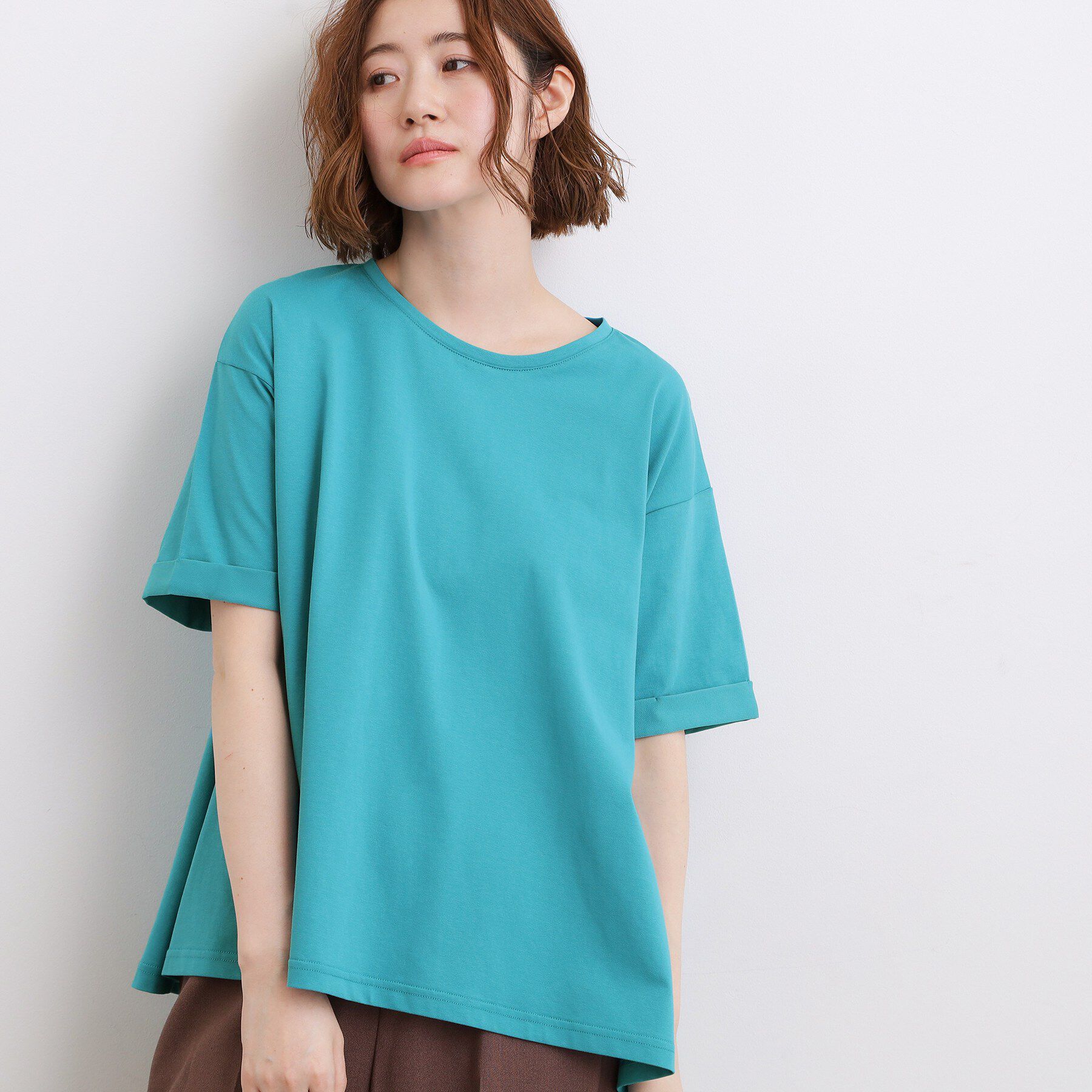 grove「【遮熱／吸水速乾／接触冷感／UVカット】フレアシルエットTシャツ」|Tシャツ・カットソー|