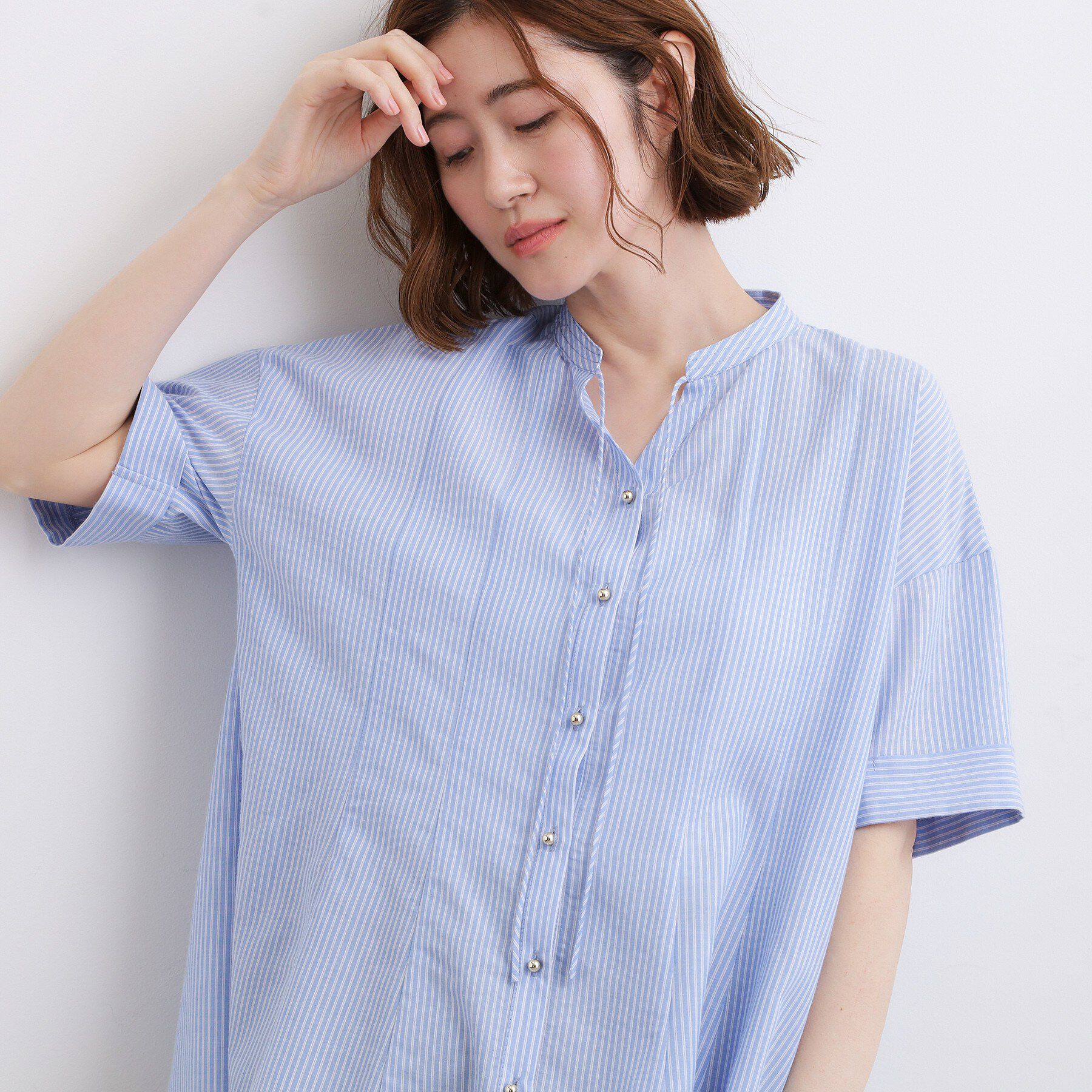 grove「【洗濯機OK・ひんやり】さらっと軽やか、夏のフレアシャツ」|シャツ・ブラウス|