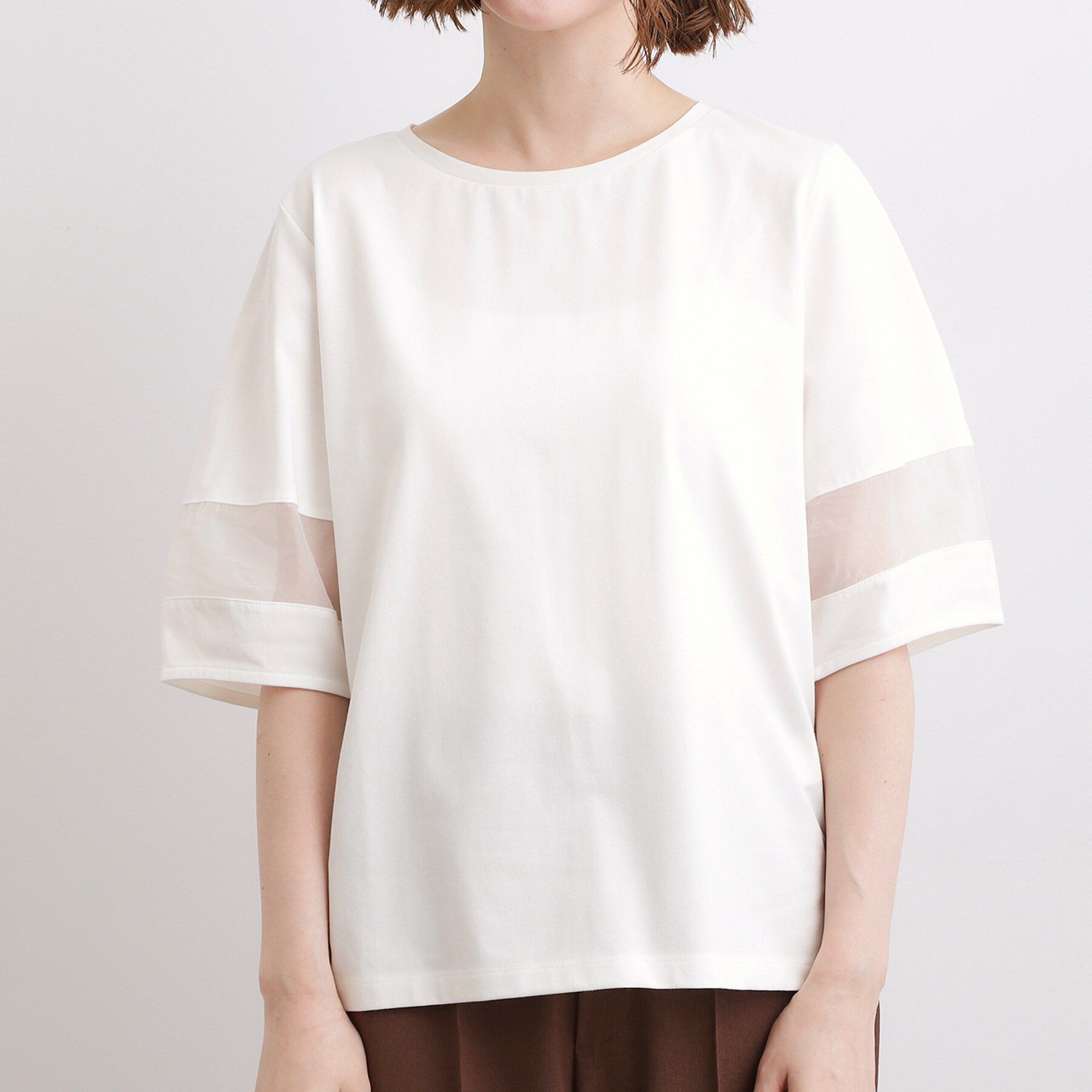 grove「【吸水速乾・UVカット・接触冷感】シアードッキングランタンスリーブTシャツ」|Tシャツ・カットソー|