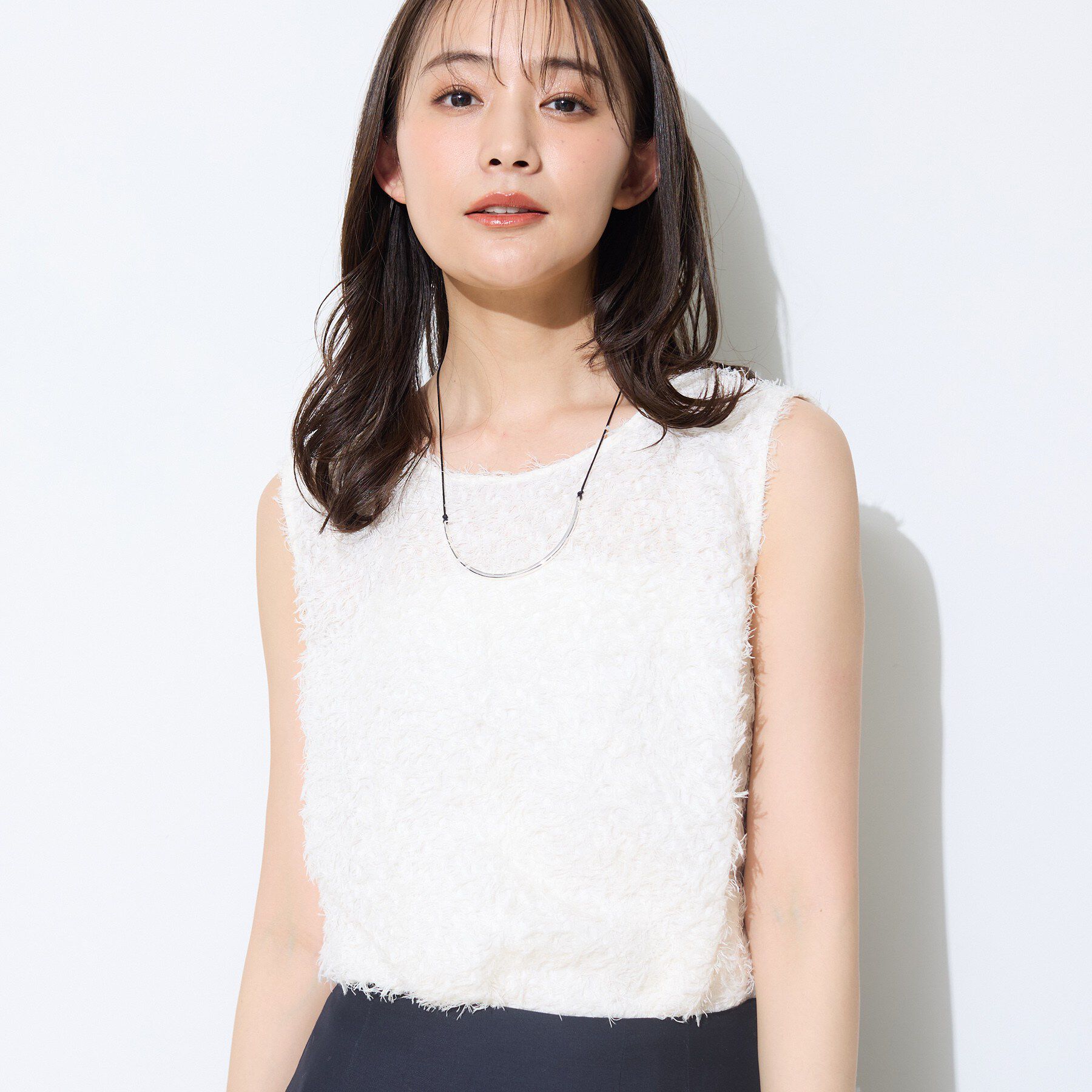 INDIVI「【インナーとしても活躍！】フリンジジャカードチュニック」|シャツ・ブラウス|