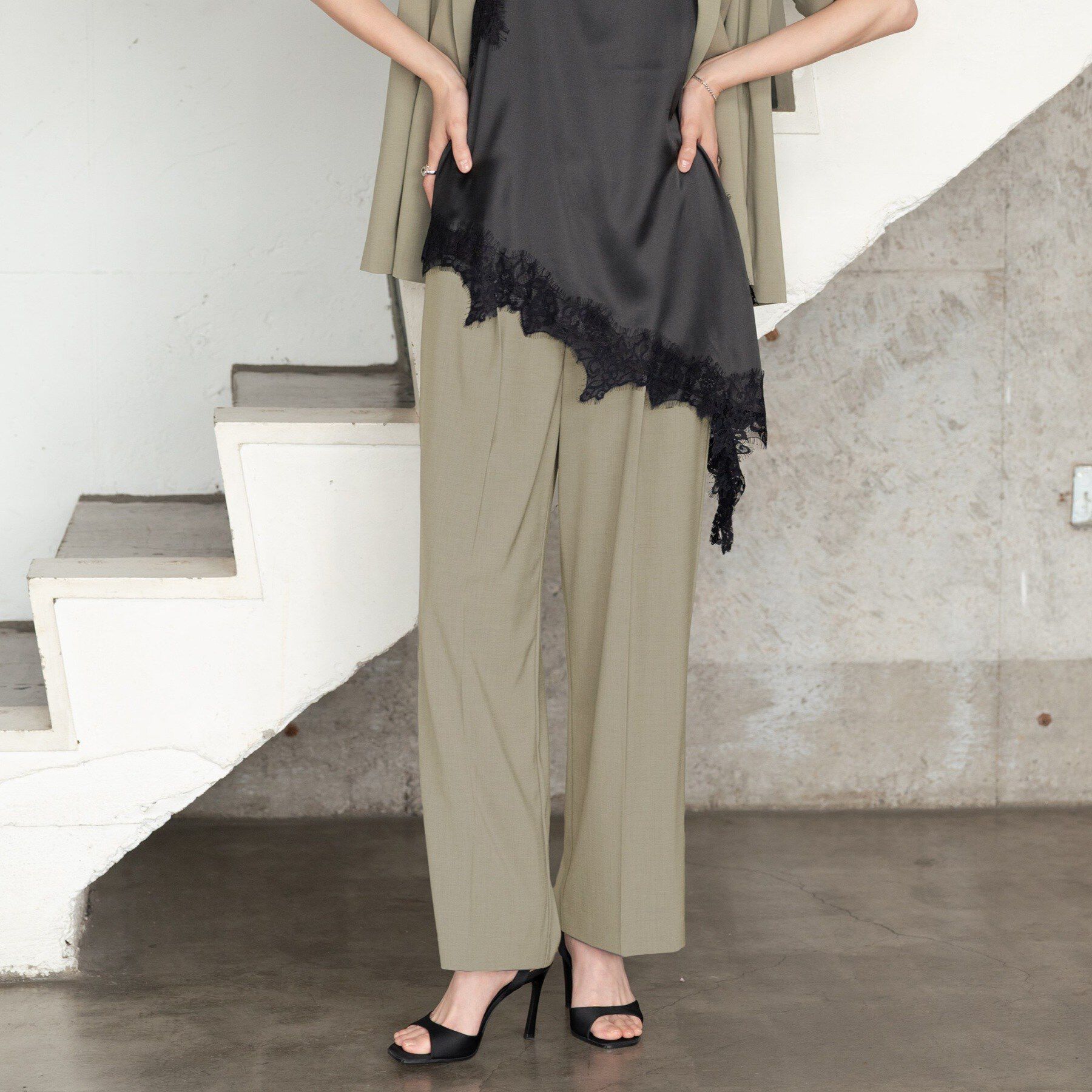 GALLEST「Comfy SET UP｜イージーストレートワイドパンツ【セットアップ対応／通勤／カセット服／接触冷」|その他|