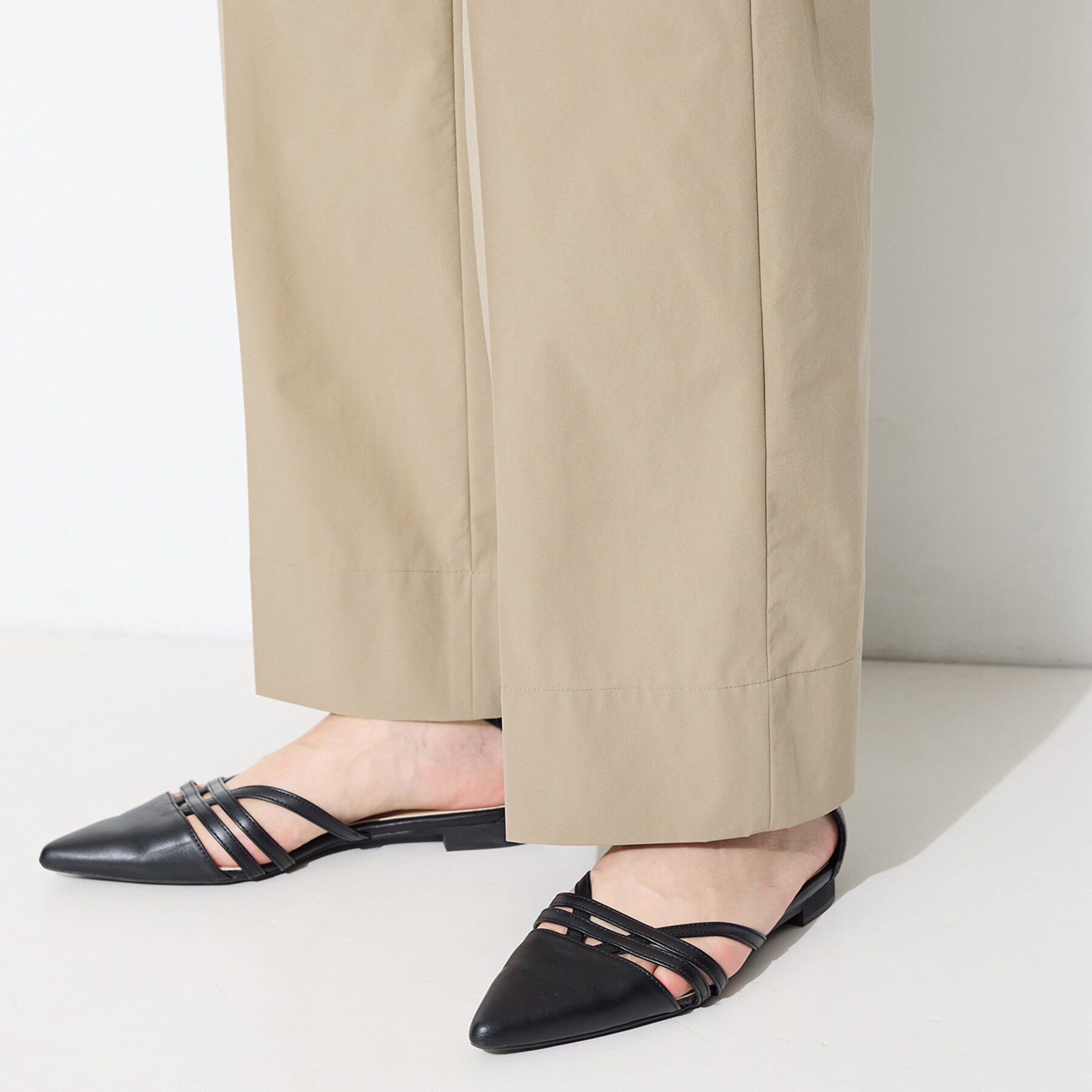 INDIVI「【撥水／UVケア／SETUP可能】軽量ベルト付ワイドストレートパンツ」|その他|