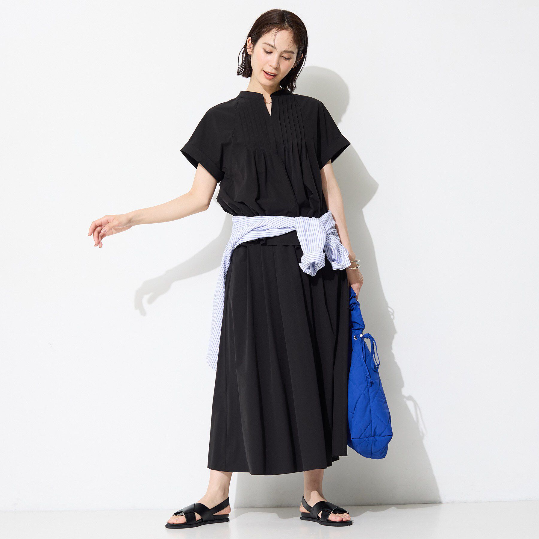 INDIVI「【撥水／UVケア／SETUP可能】軽量タックスキッパーブラウス」|シャツ・ブラウス|