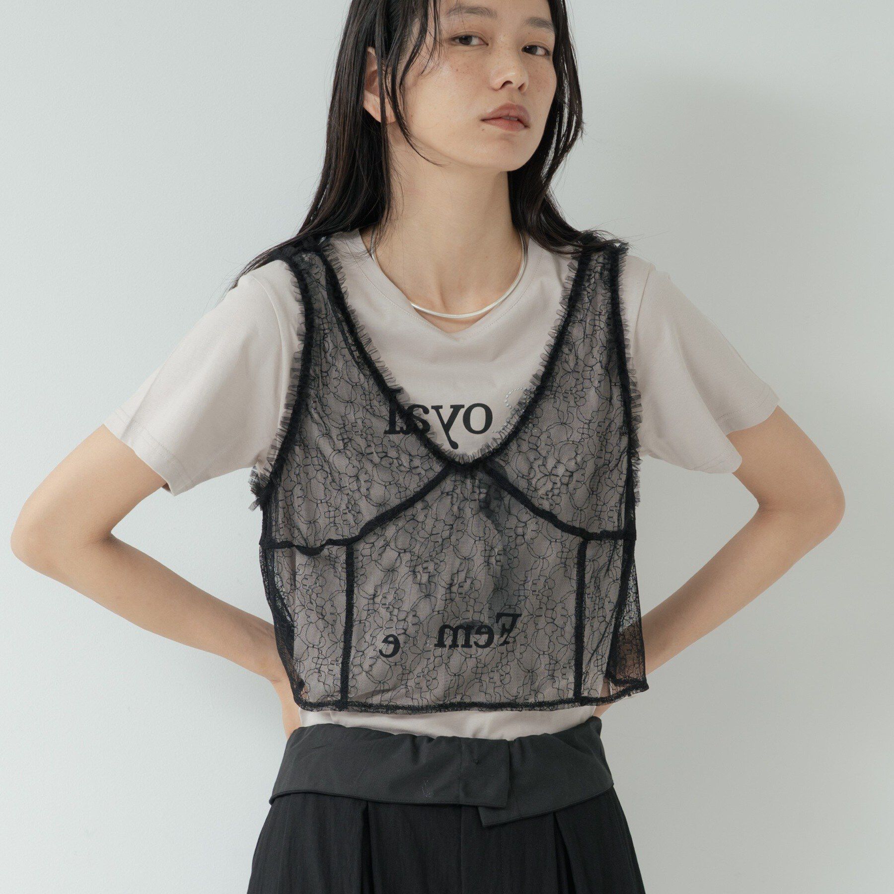 GALLEST「タイポグラフィTシャツ【接触冷感】」|Tシャツ・カットソー|ベージュ(052)