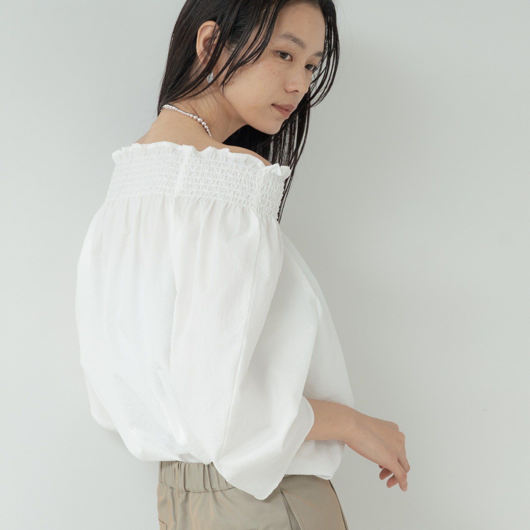 GALLEST「サッカーオフショルブラウス【再入荷／2WAY】」|シャツ・ブラウス|