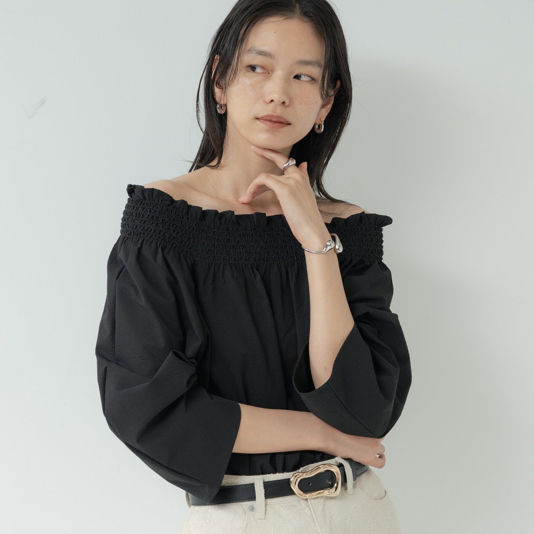GALLEST「サッカーオフショルブラウス【再入荷／2WAY】」|シャツ・ブラウス|