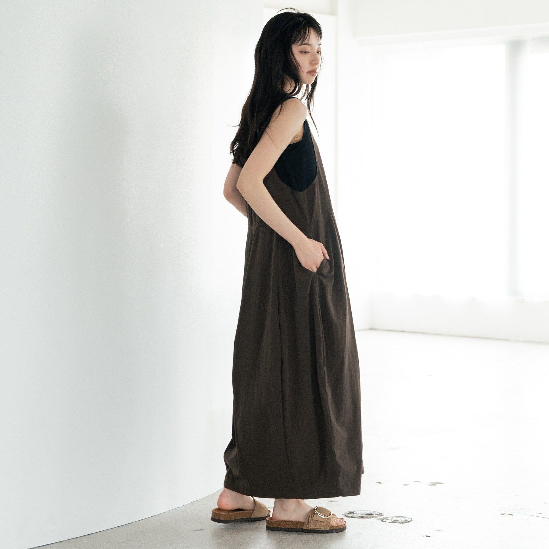 GALLEST「イレギュラータックナイロンワンピース【再入荷】」|ワンピース|