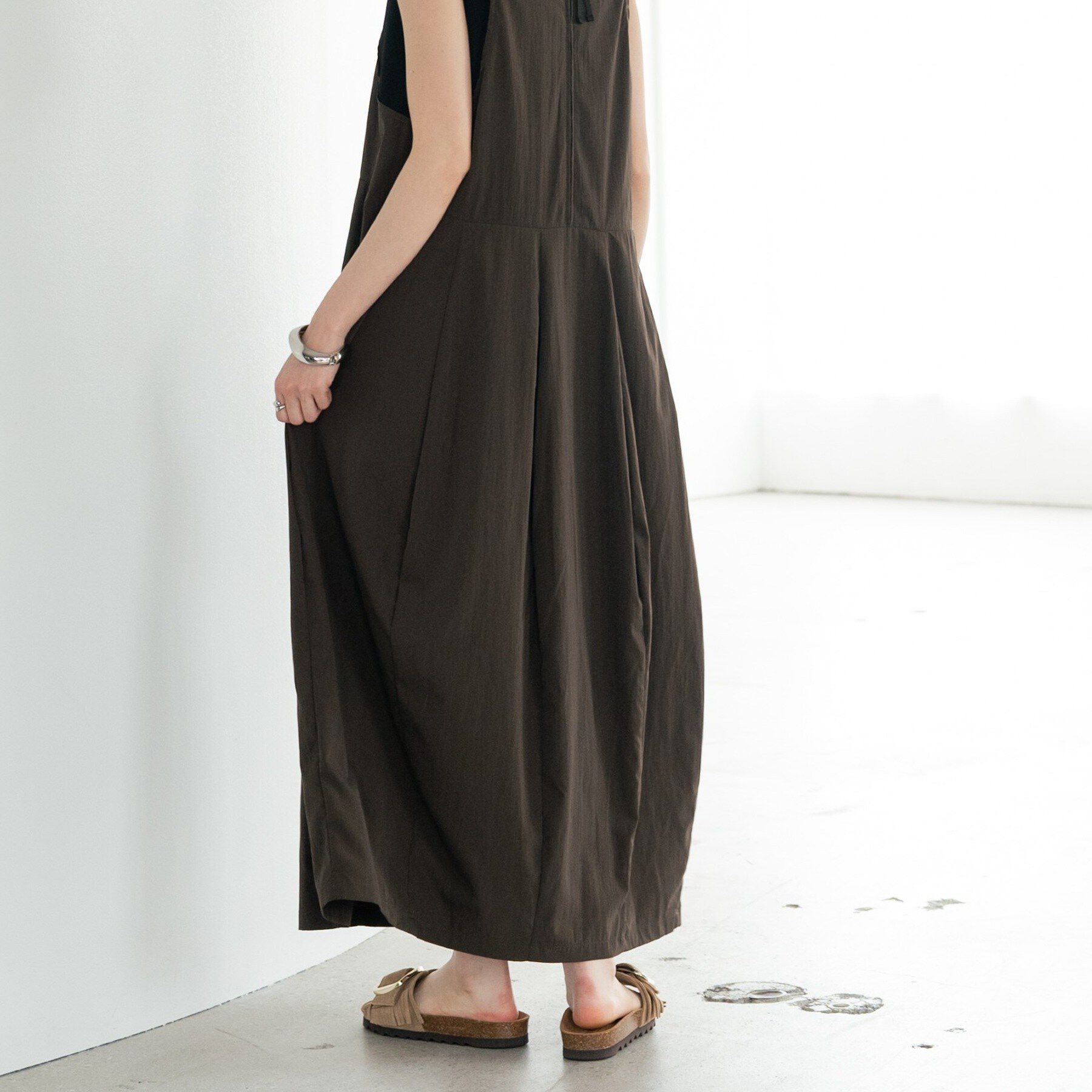 GALLEST「イレギュラータックナイロンワンピース【再入荷】」|ワンピース|