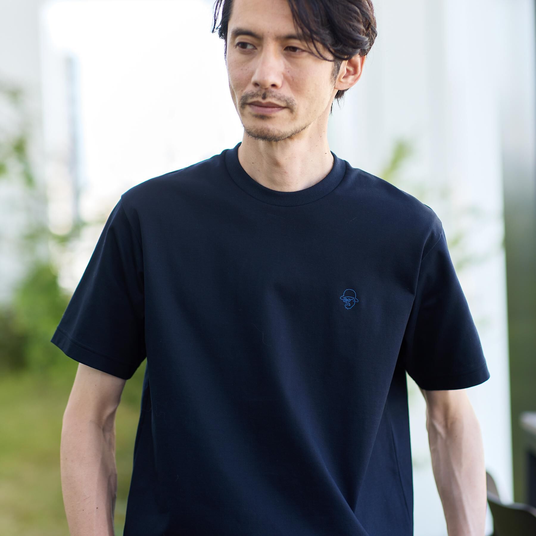 TAKEO KIKUCHI「ワンストローク刺繍 半袖 Tシャツ」|Tシャツ・カットソー|