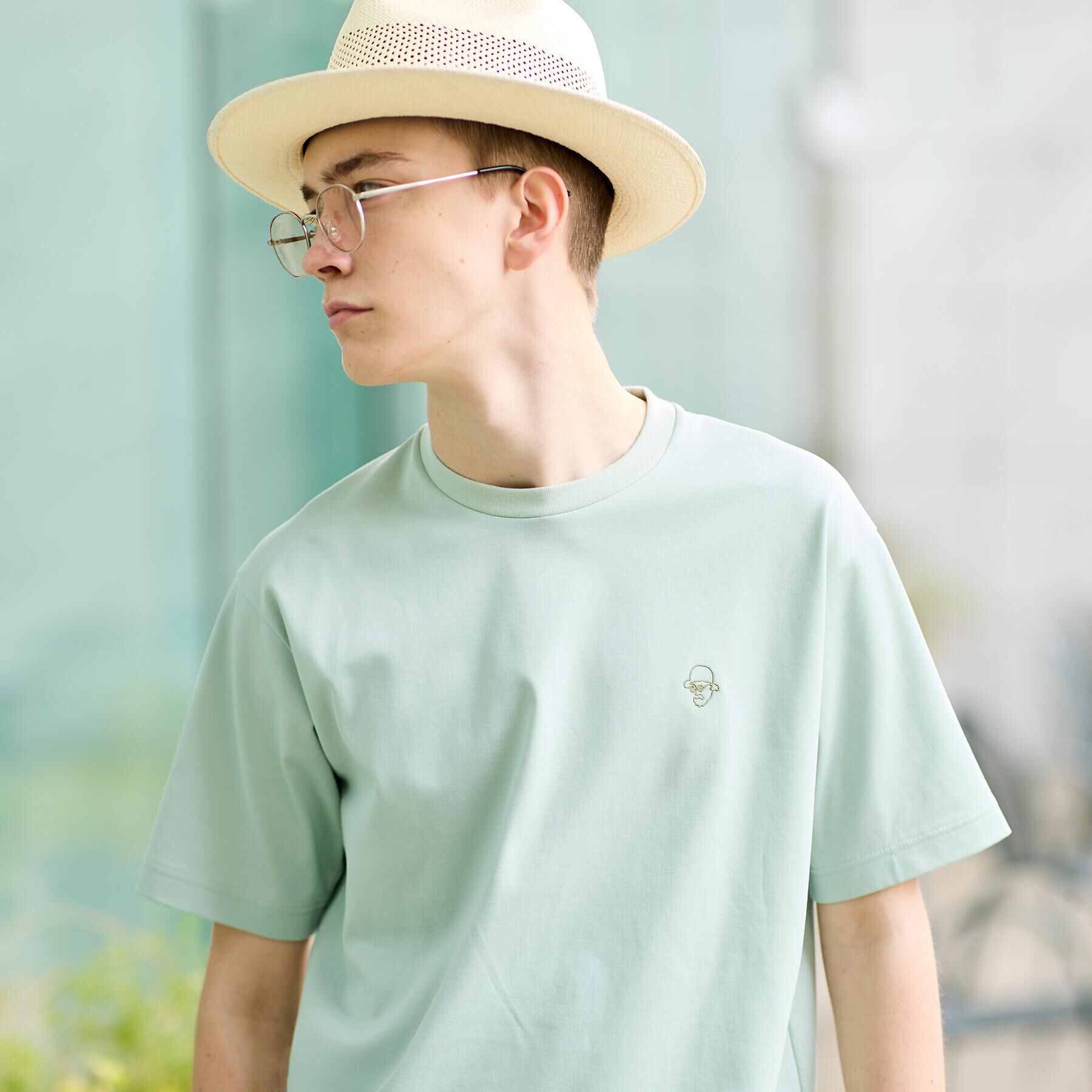 TAKEO KIKUCHI「ワンストローク刺繍 半袖 Tシャツ」|Tシャツ・カットソー|