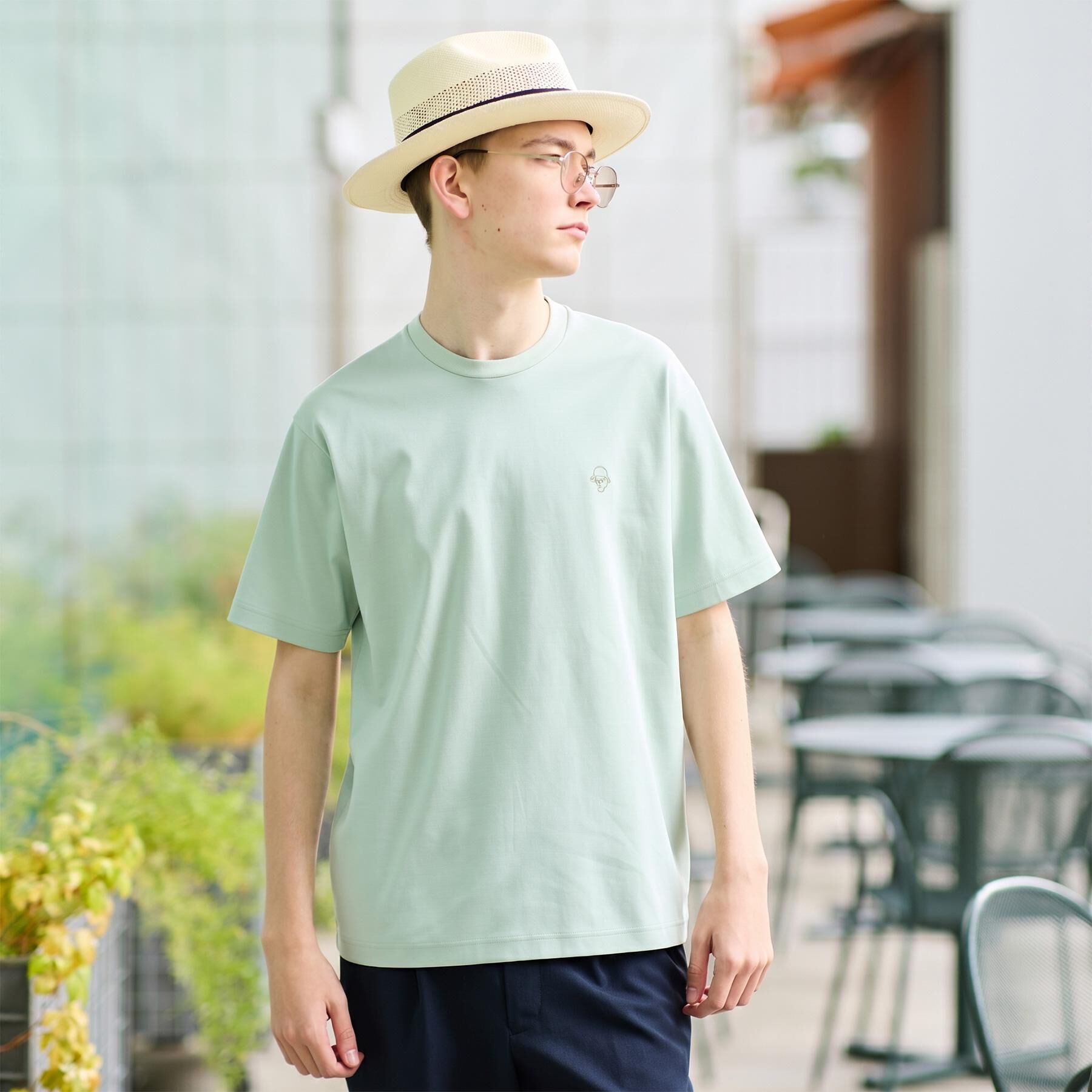 TAKEO KIKUCHI「ワンストローク刺繍 半袖 Tシャツ」|Tシャツ・カットソー|