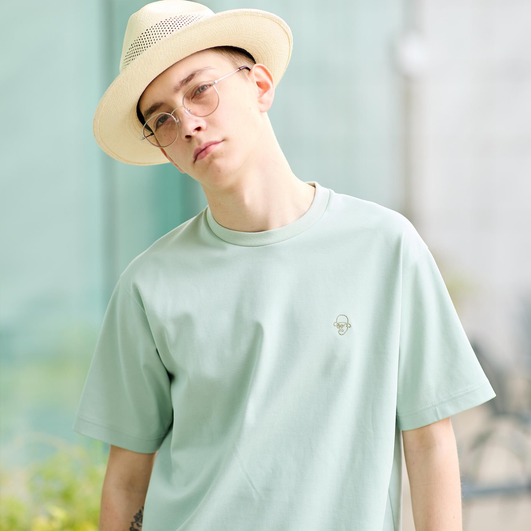 TAKEO KIKUCHI「ワンストローク刺繍 半袖 Tシャツ」|Tシャツ・カットソー|