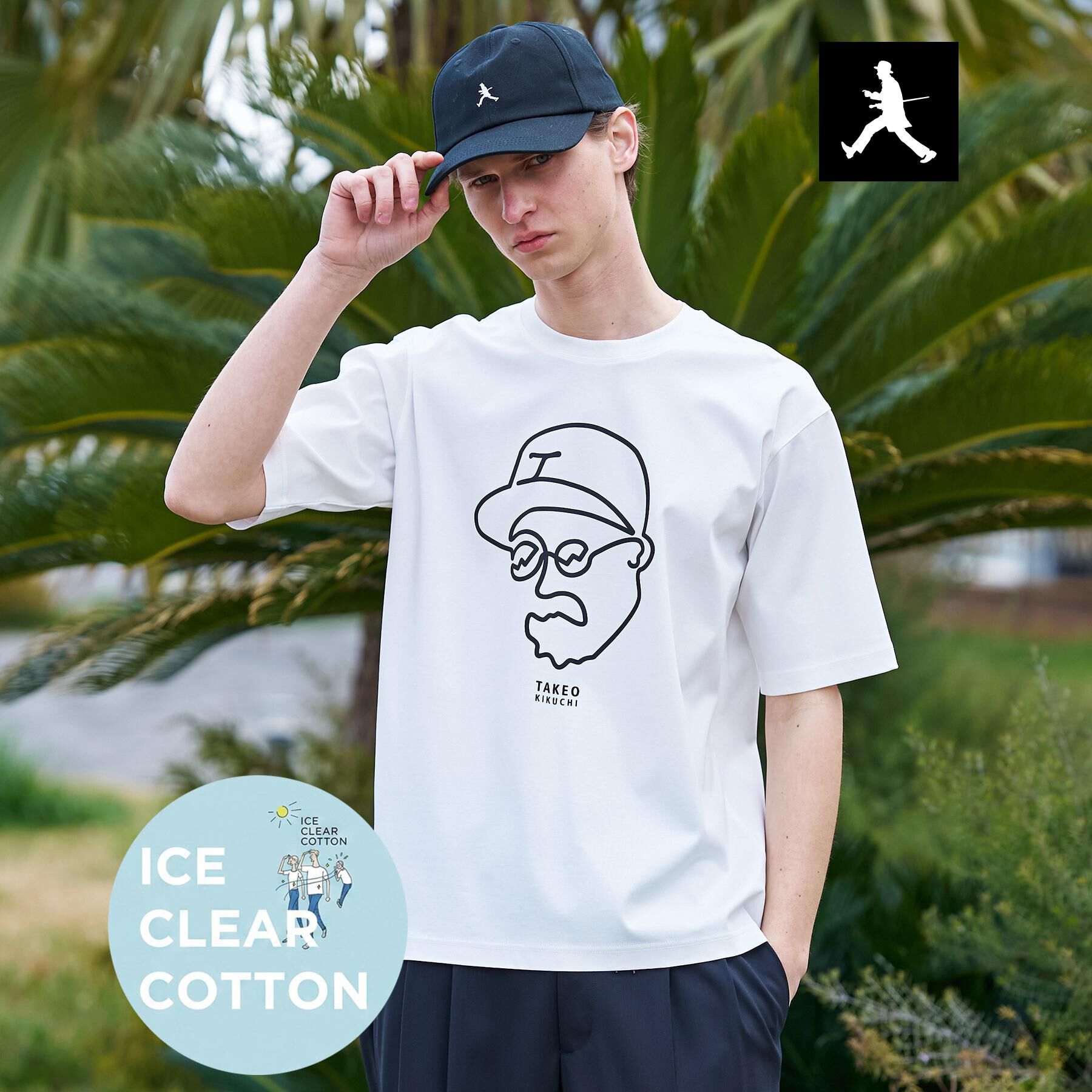 TAKEO KIKUCHI「【BOWLER HAT LABEL】アイスクリアコットン ワンストローク 半袖Tシャツ」|Tシャツ・カットソー|