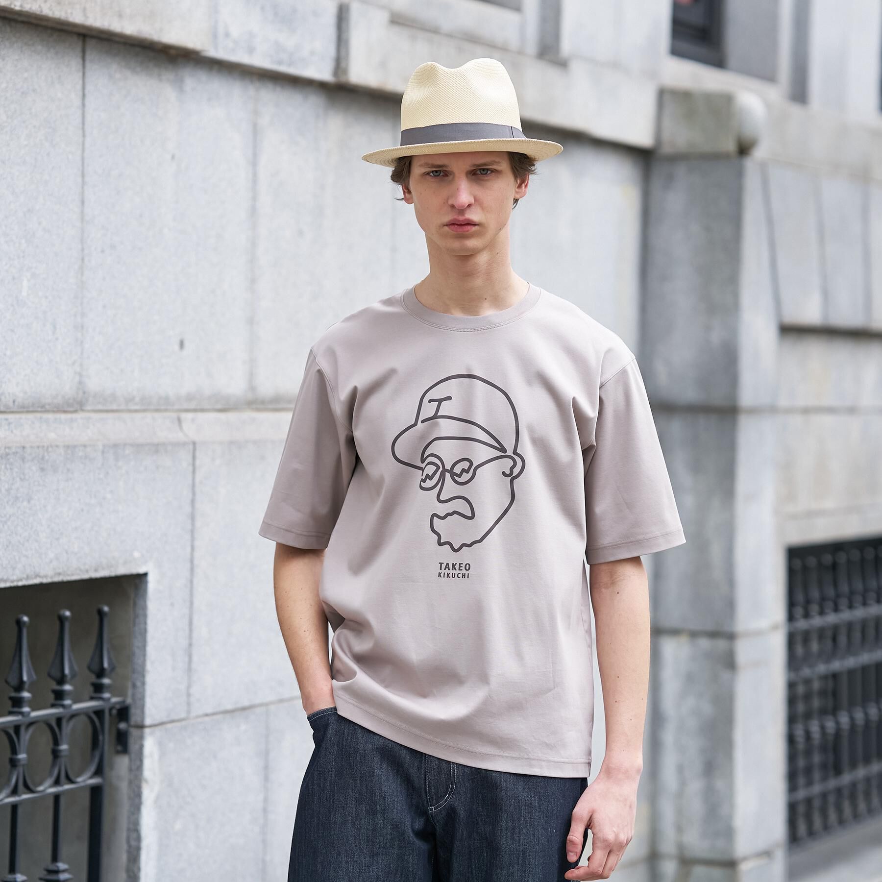 TAKEO KIKUCHI「【BOWLER HAT LABEL】アイスクリアコットン ワンストローク 半袖Tシャツ」|Tシャツ・カットソー|