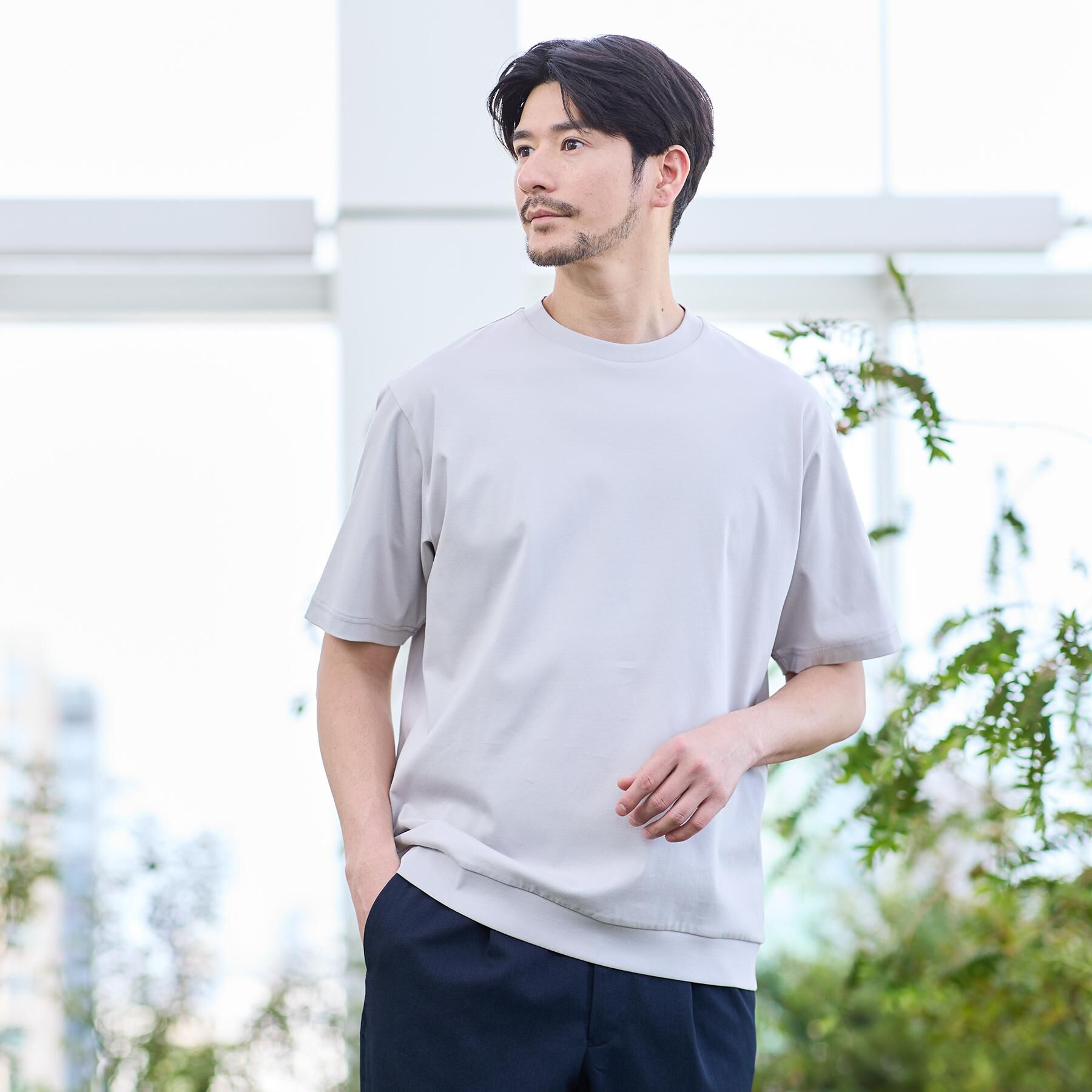 TAKEO KIKUCHI「【接触冷感】アイスクリアコットン Tシャツ」|Tシャツ・カットソー|