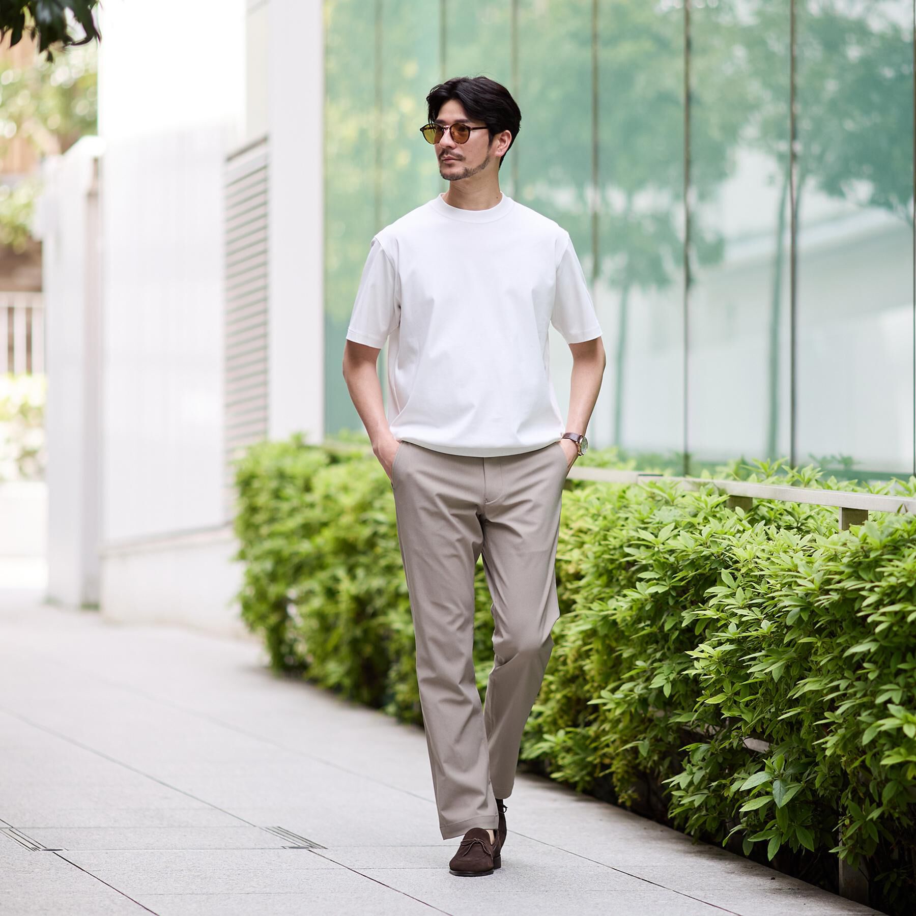 TAKEO KIKUCHI「【接触冷感】アイスクリアコットン Tシャツ」|Tシャツ・カットソー|