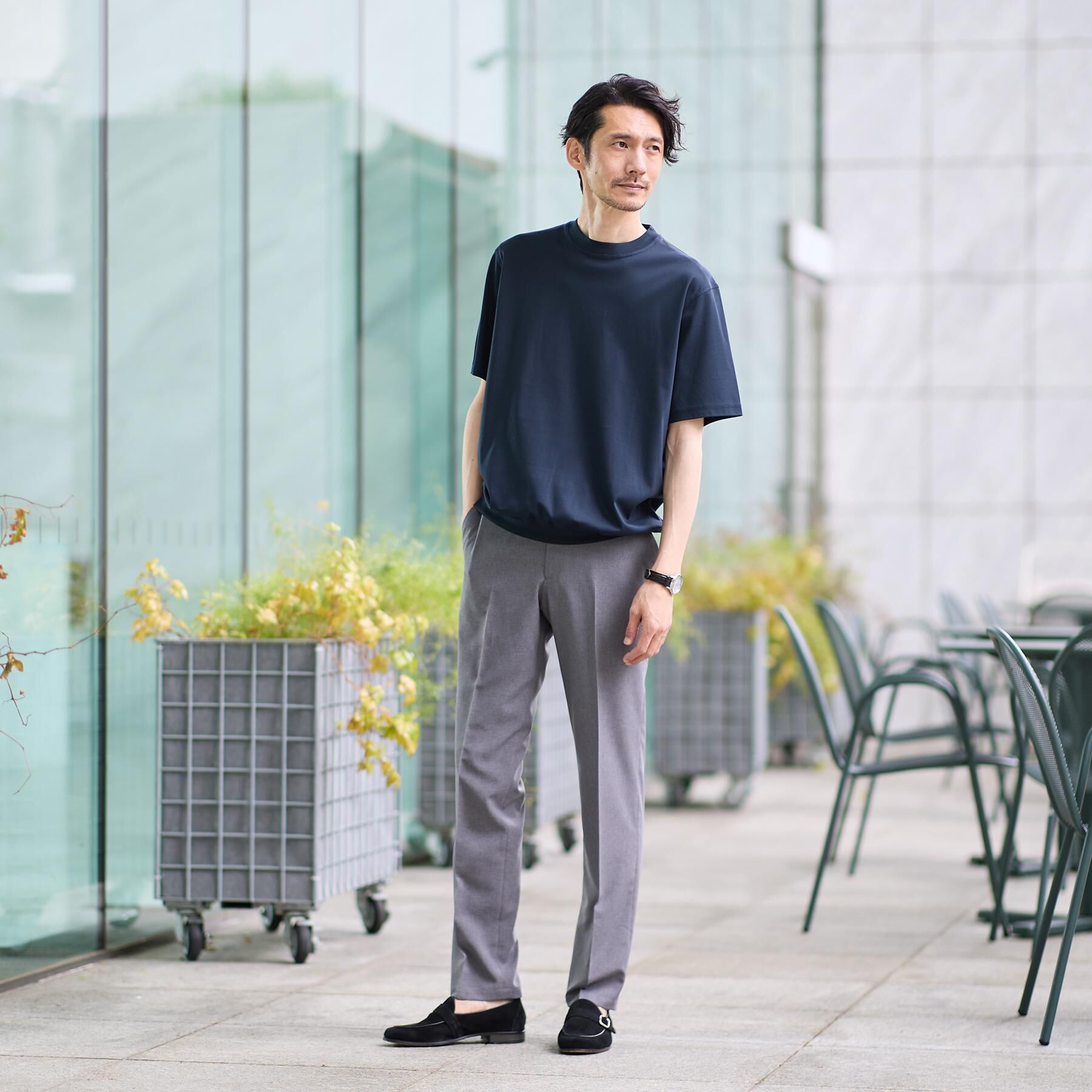 TAKEO KIKUCHI「【接触冷感】アイスクリアコットン Tシャツ」|Tシャツ・カットソー|