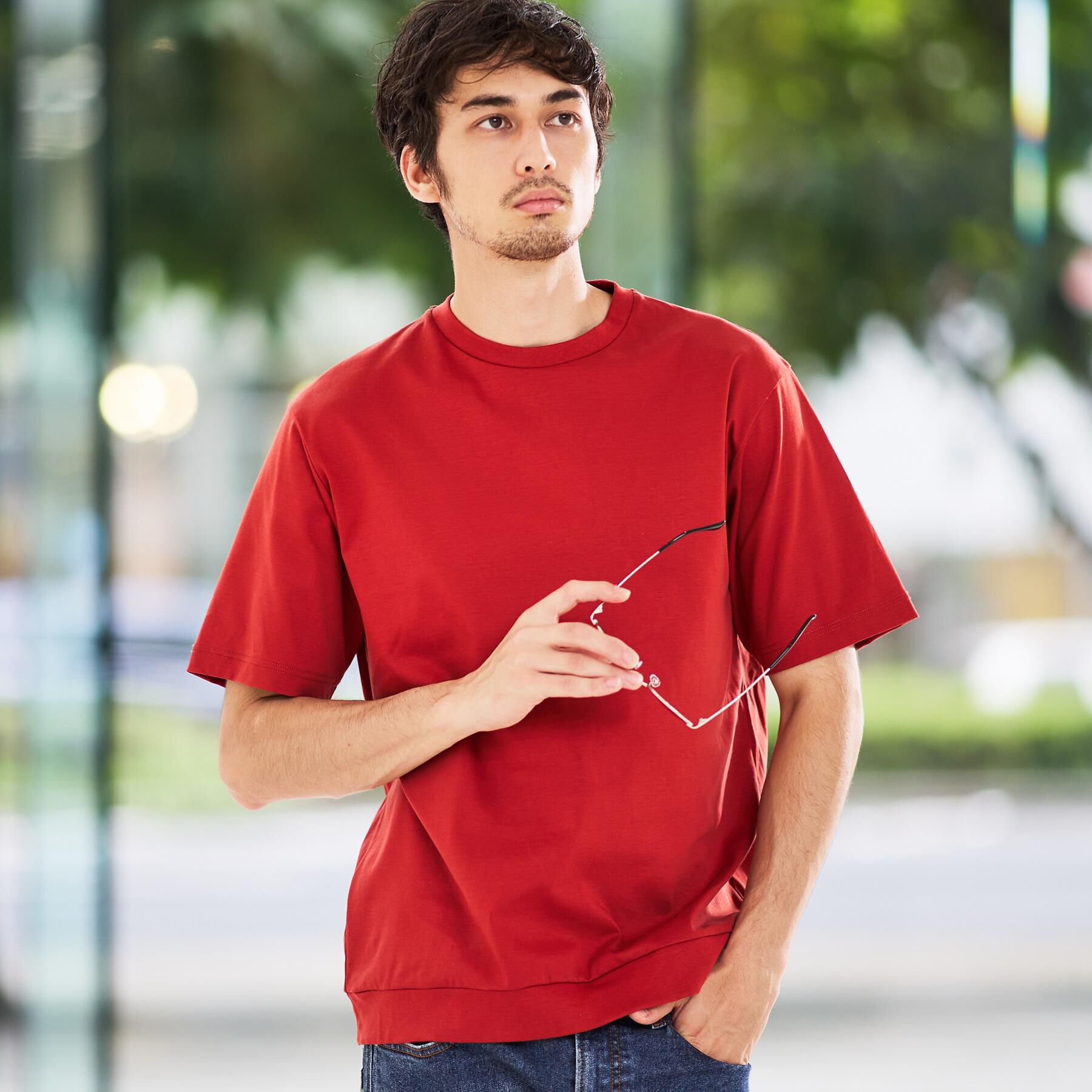 TAKEO KIKUCHI「【接触冷感】アイスクリアコットン Tシャツ」|Tシャツ・カットソー|