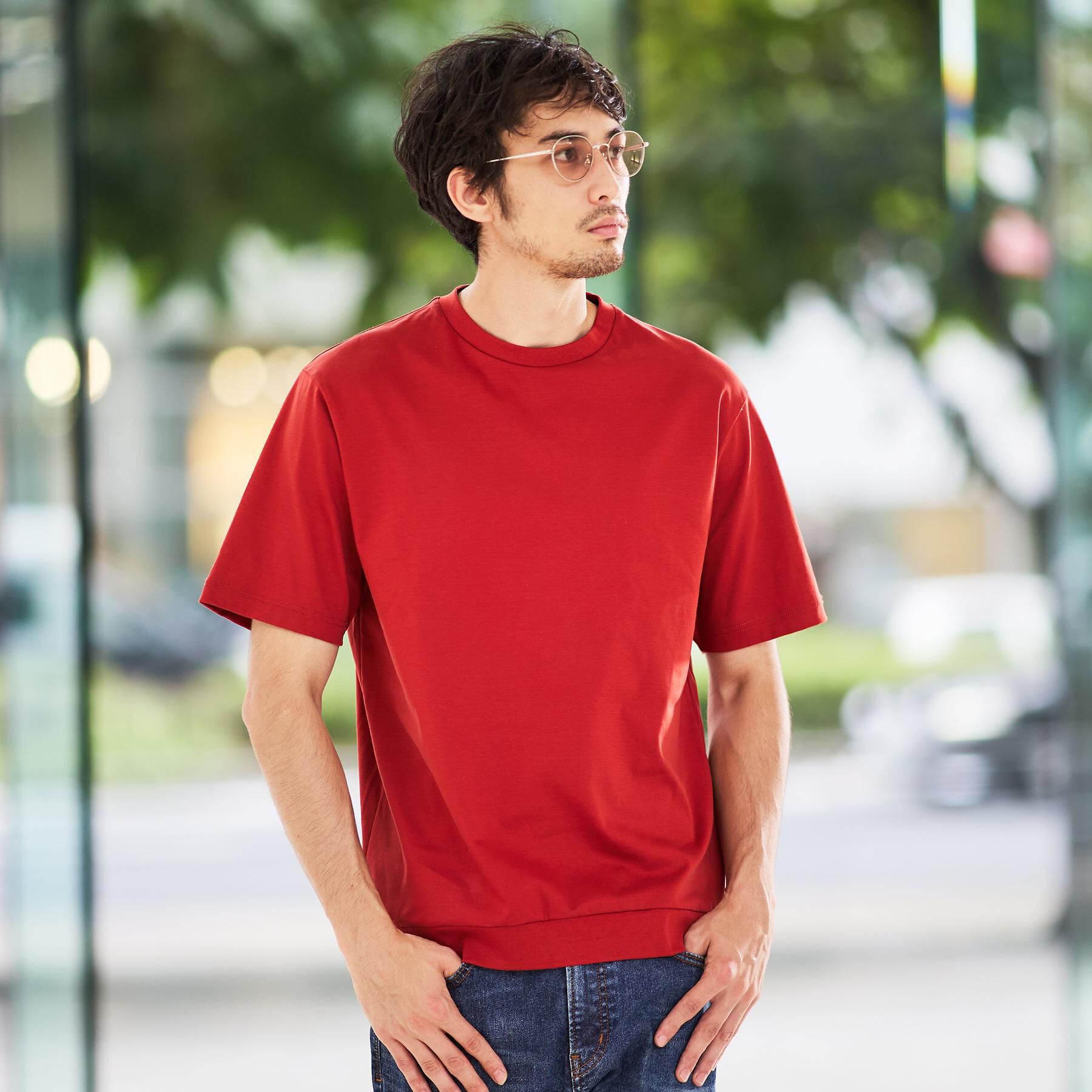 TAKEO KIKUCHI「【接触冷感】アイスクリアコットン Tシャツ」|Tシャツ・カットソー|
