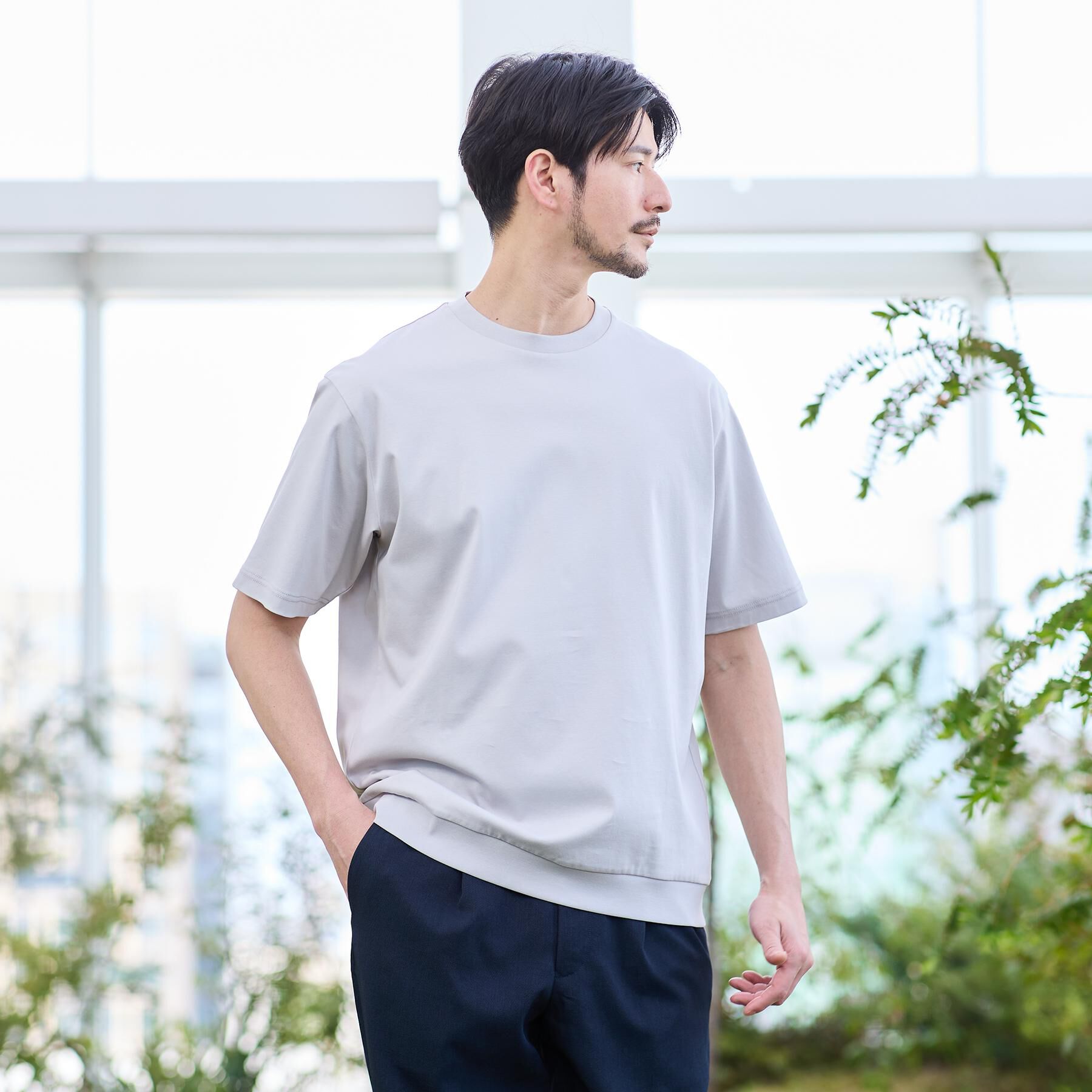 TAKEO KIKUCHI「【接触冷感】アイスクリアコットン Tシャツ」|Tシャツ・カットソー|