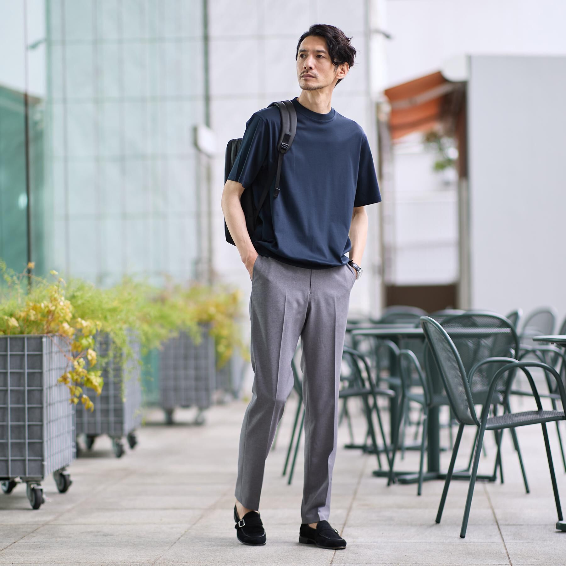 TAKEO KIKUCHI「【接触冷感】アイスクリアコットン Tシャツ」|Tシャツ・カットソー|