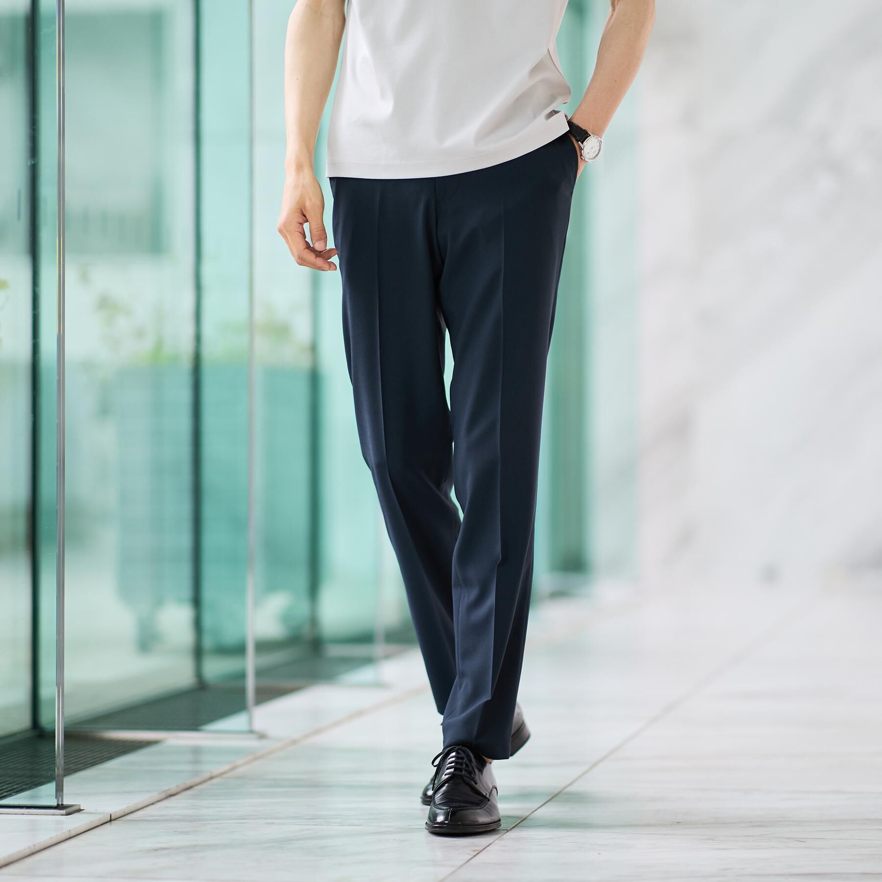 TAKEO KIKUCHI「【接触冷感】新定番ウールライクトロ　パンツ」|その他|