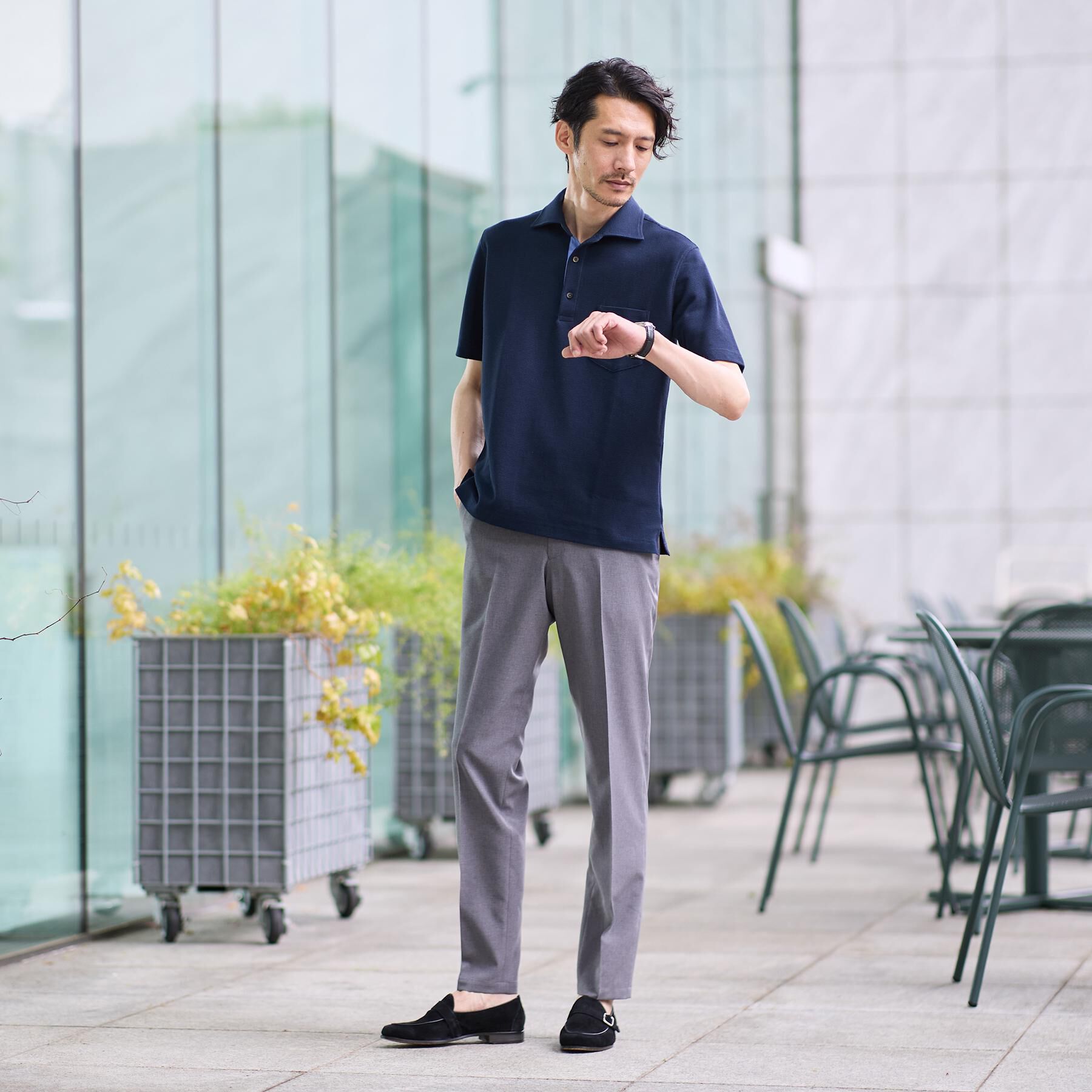 TAKEO KIKUCHI「【接触冷感】新定番ウールライクトロ　パンツ」|その他|