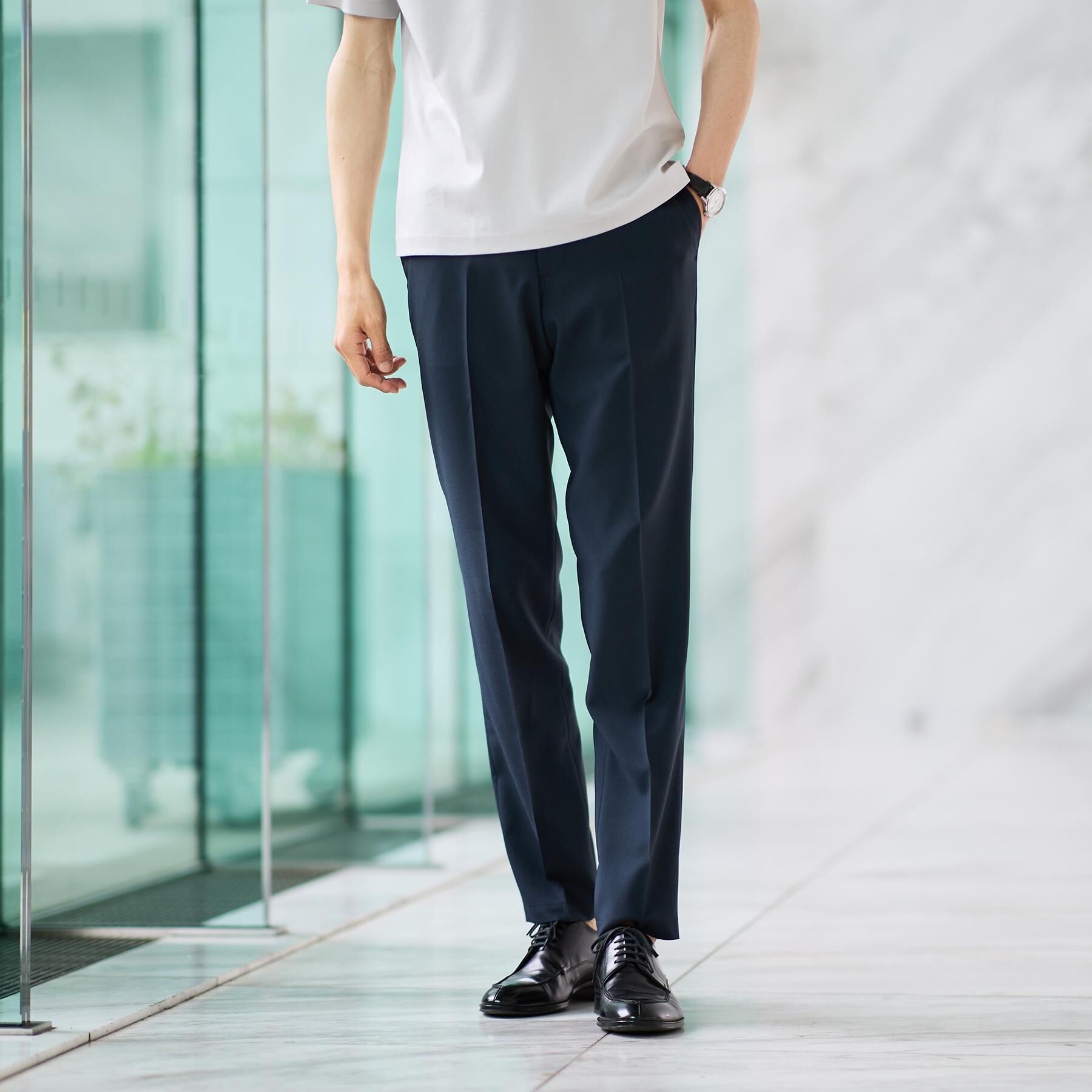 TAKEO KIKUCHI「【接触冷感】新定番ウールライクトロ　パンツ」|その他|