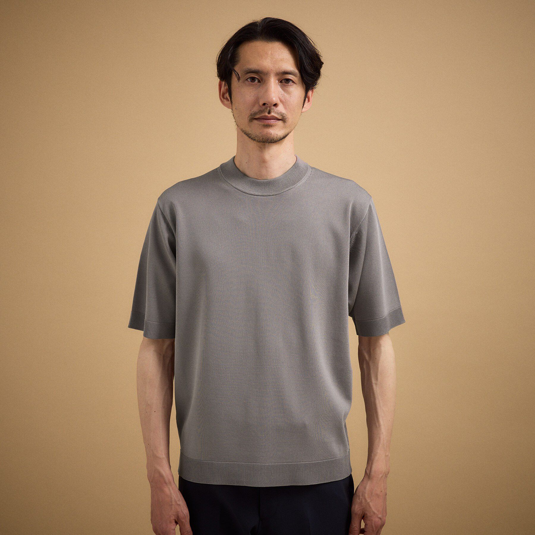 TAKEO KIKUCHI「【接触冷感/洗える】ヴィスコースナイロンモックネックニット」|ニット・セーター|