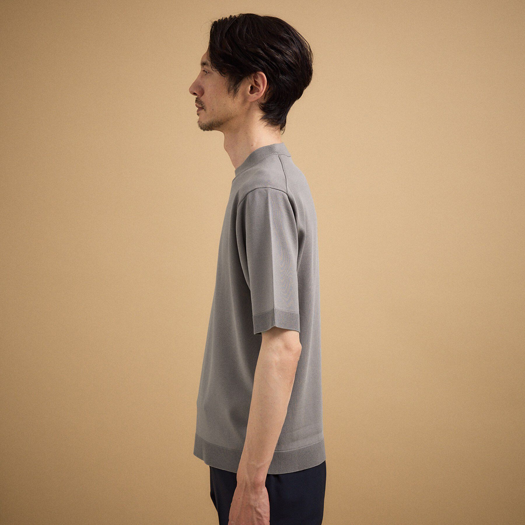 TAKEO KIKUCHI「【接触冷感/洗える】ヴィスコースナイロンモックネックニット」|ニット・セーター|