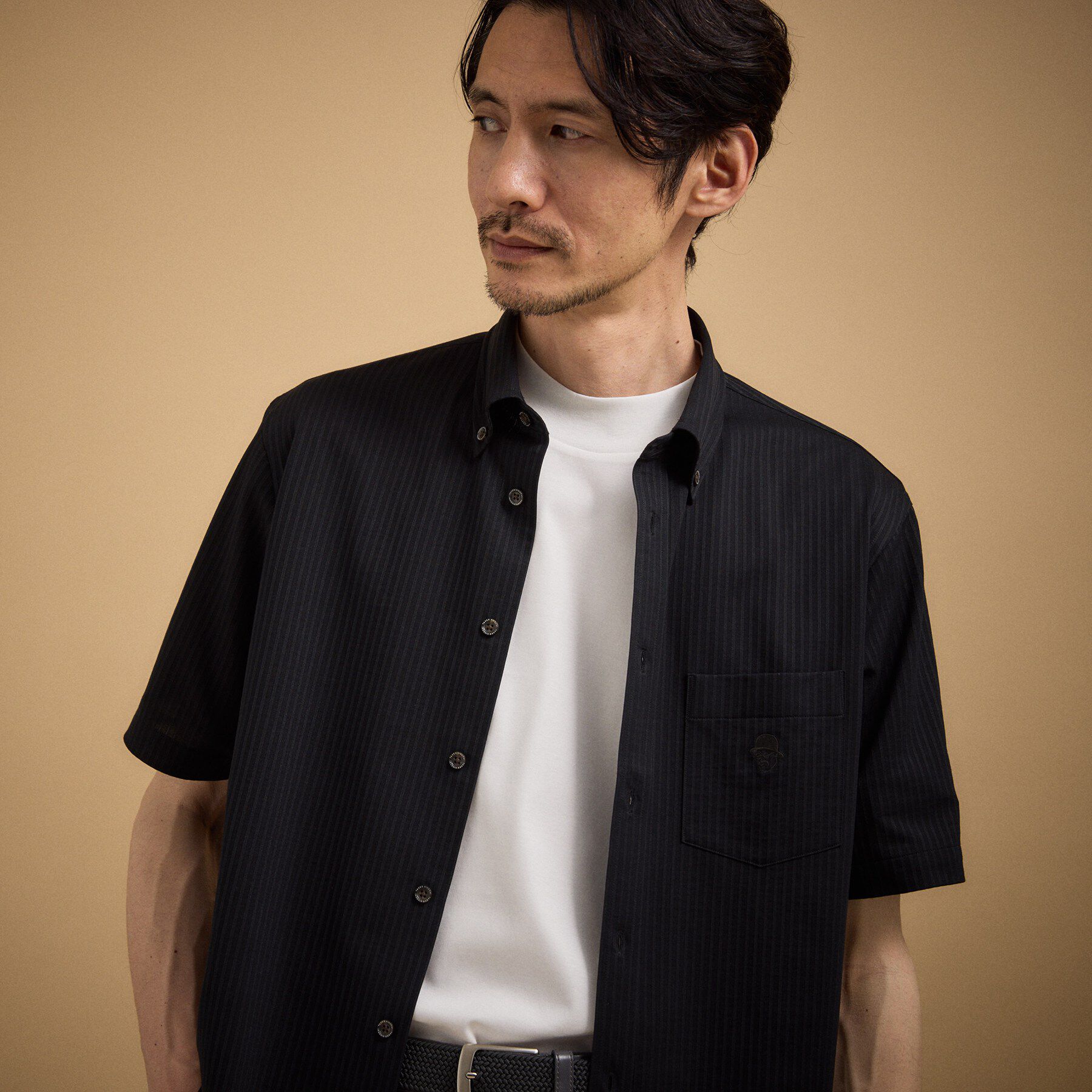 TAKEO KIKUCHI「【接触冷感】ジャージストライプ シャツ」|シャツ・ブラウス|