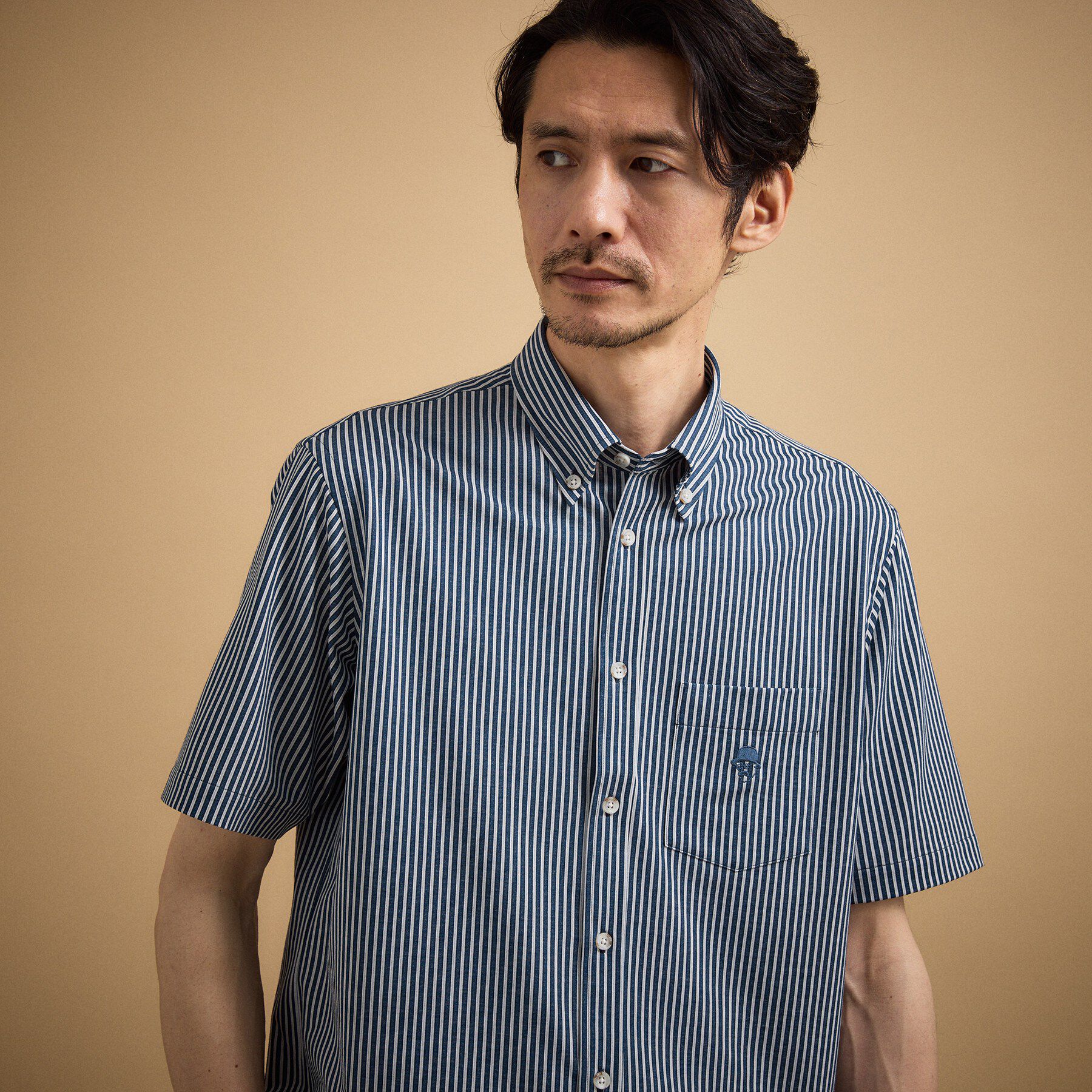 TAKEO KIKUCHI「【接触冷感】ジャージストライプ シャツ」|シャツ・ブラウス|