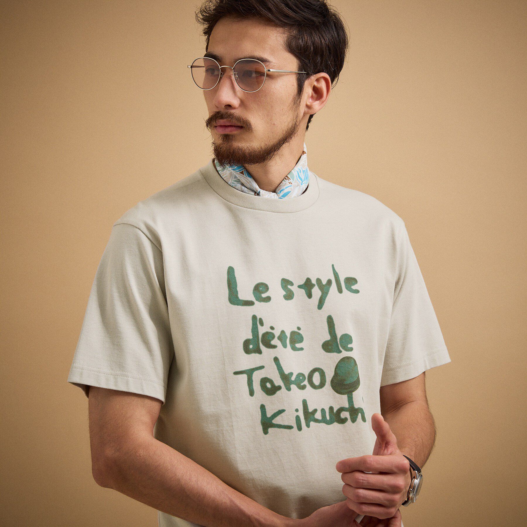 TAKEO KIKUCHI「水彩ペイント アートロゴTシャツ」|Tシャツ・カットソー|