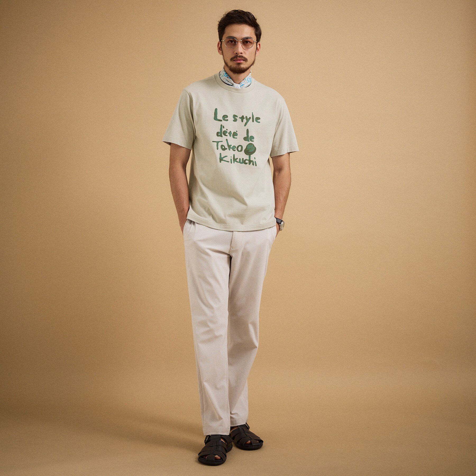 TAKEO KIKUCHI「水彩ペイント アートロゴTシャツ」|Tシャツ・カットソー|