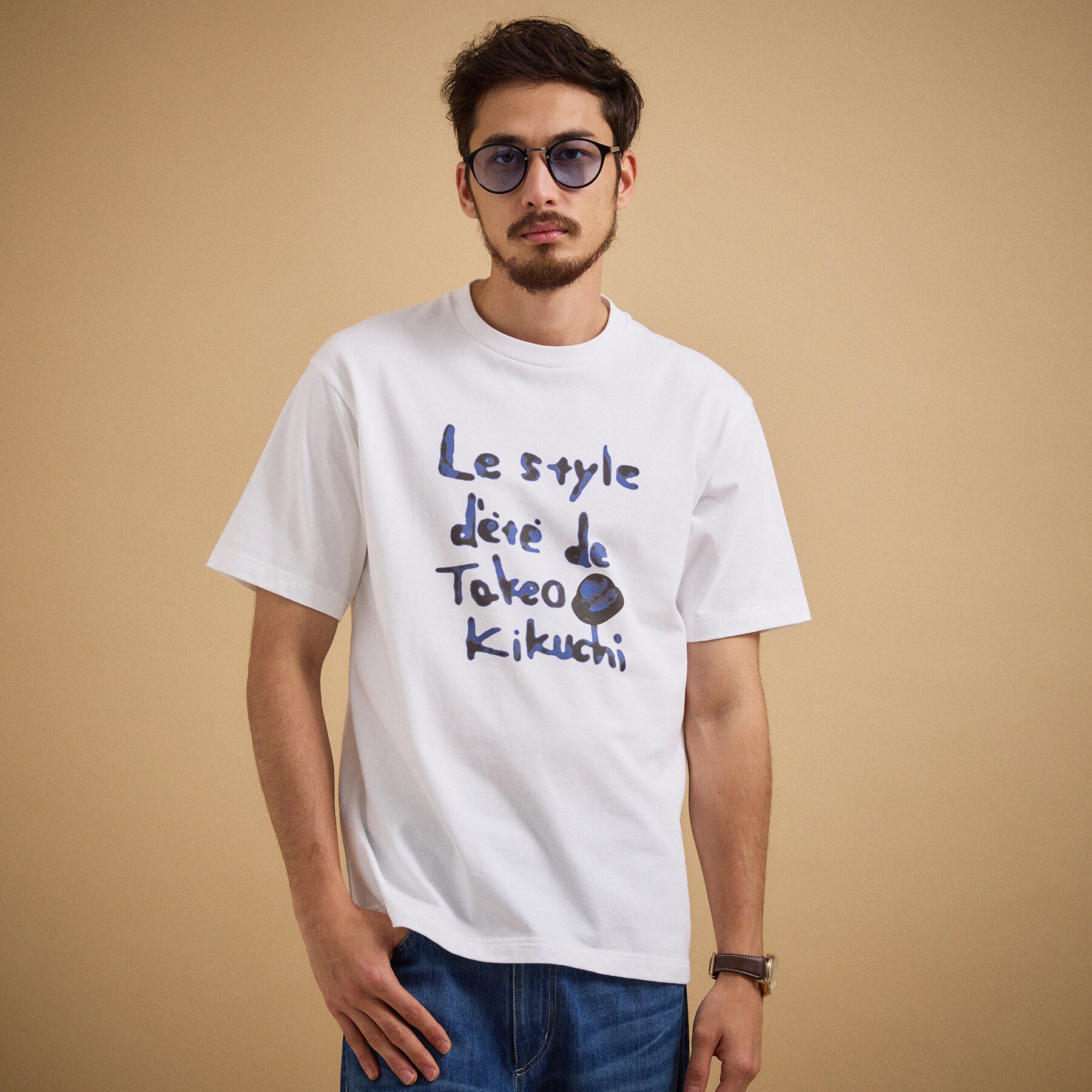 TAKEO KIKUCHI「水彩ペイント アートロゴTシャツ」|Tシャツ・カットソー|