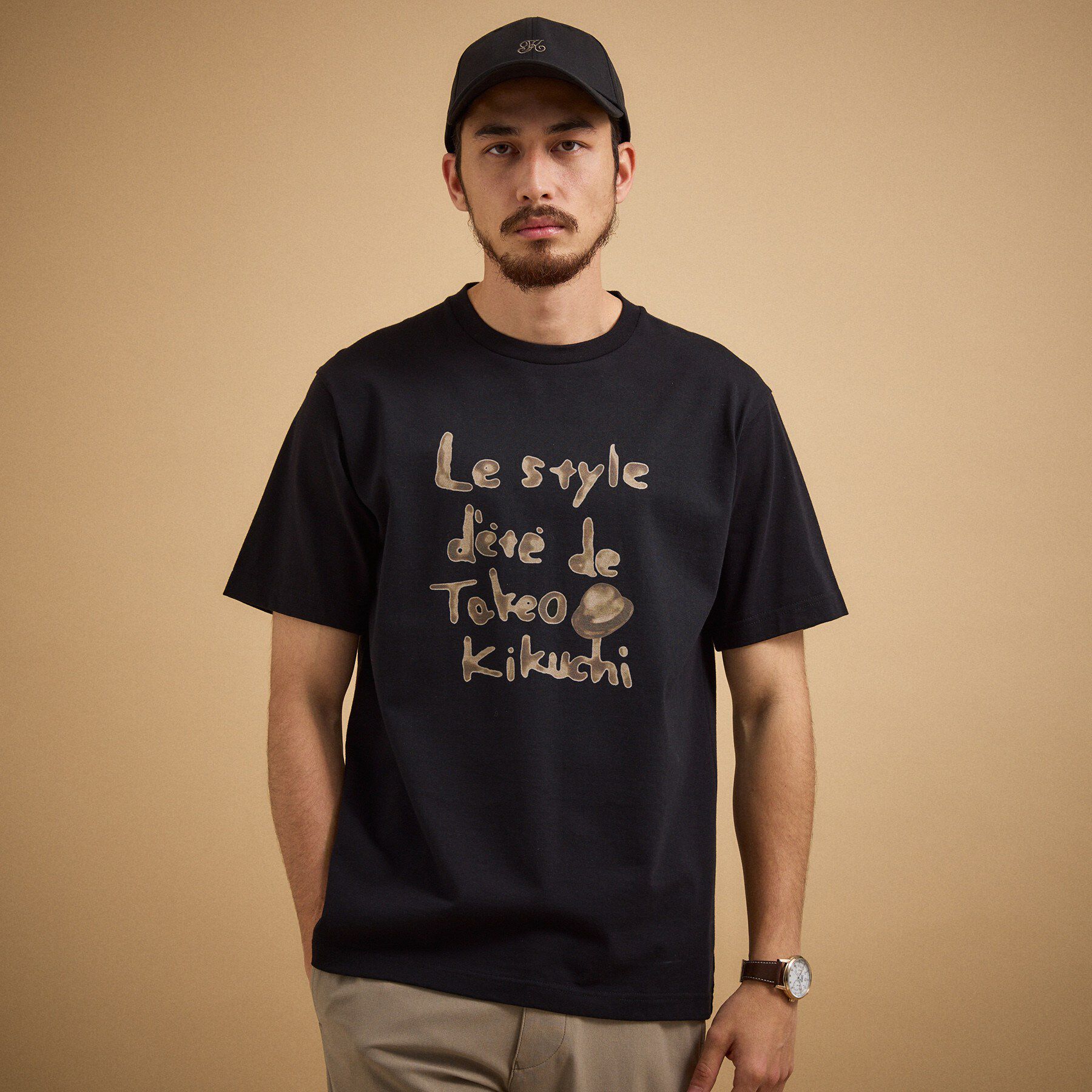 TAKEO KIKUCHI「水彩ペイント アートロゴTシャツ」|Tシャツ・カットソー|