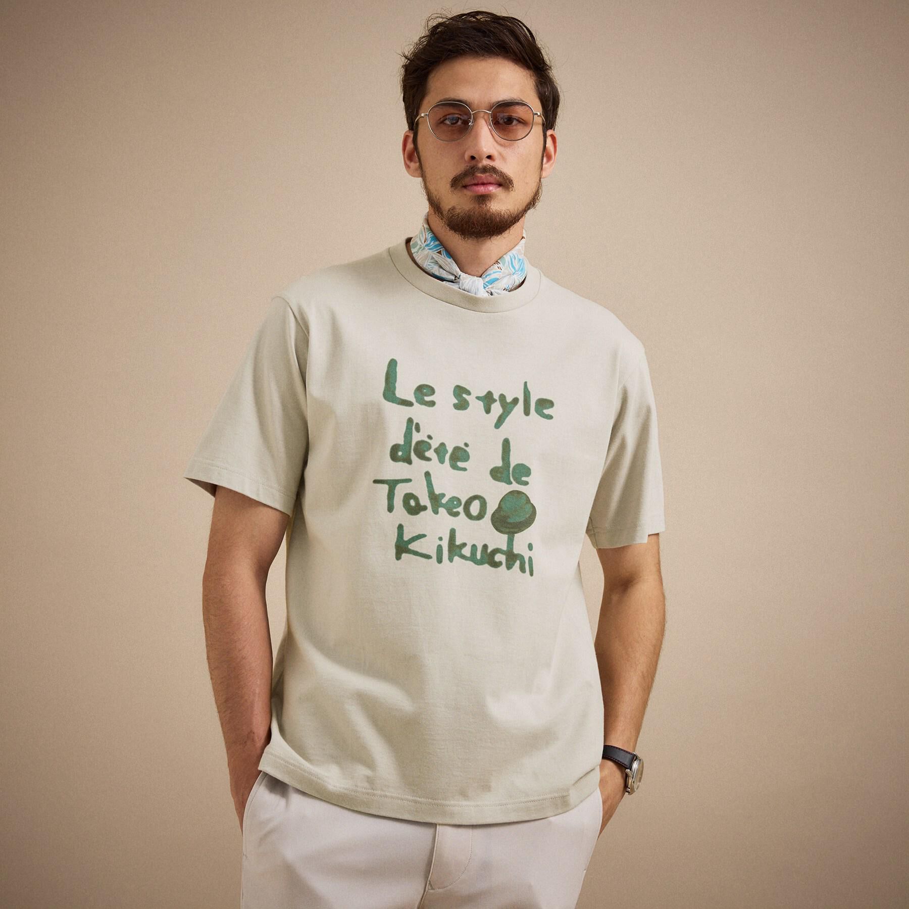 TAKEO KIKUCHI「水彩ペイント アートロゴTシャツ」|Tシャツ・カットソー|ライトベージュ(05