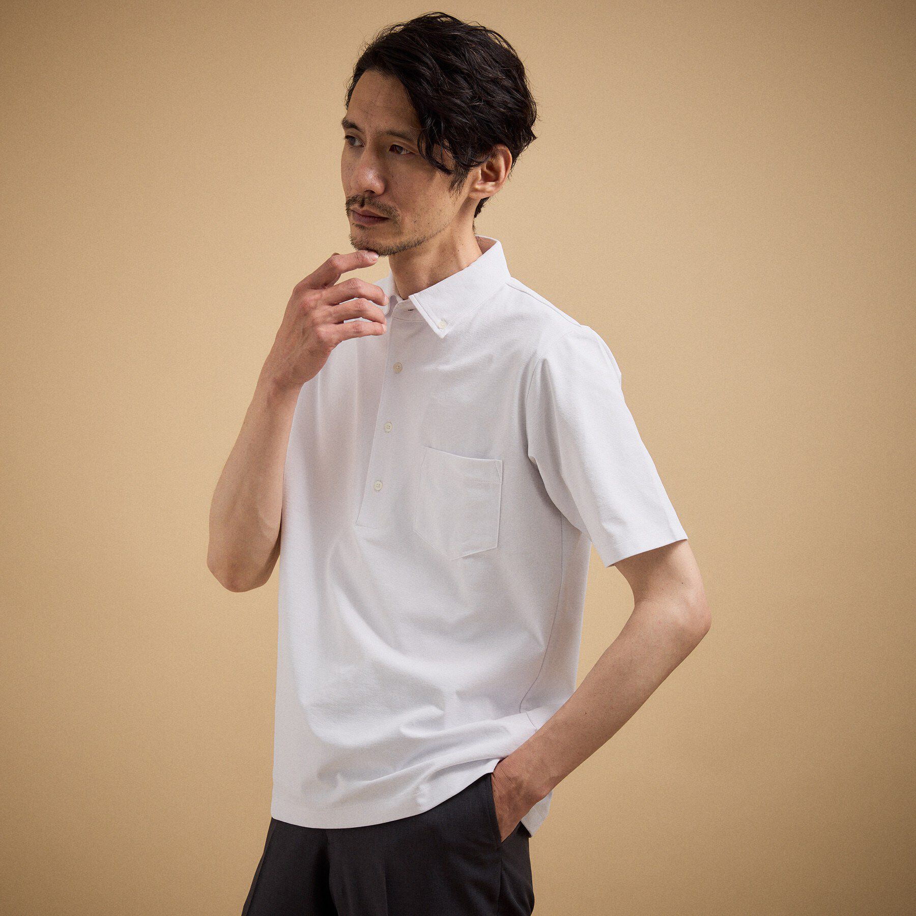 TAKEO KIKUCHI「【汗染み軽減/接触冷感】ビズ ポロシャツ」|ポロシャツ|