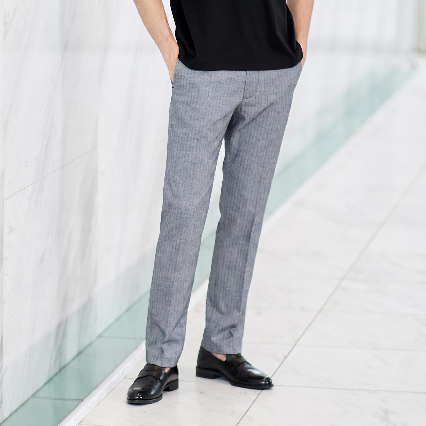 TAKEO KIKUCHI「【銘品】播州織り ヘリンボン ストレートパンツ」|その他|
