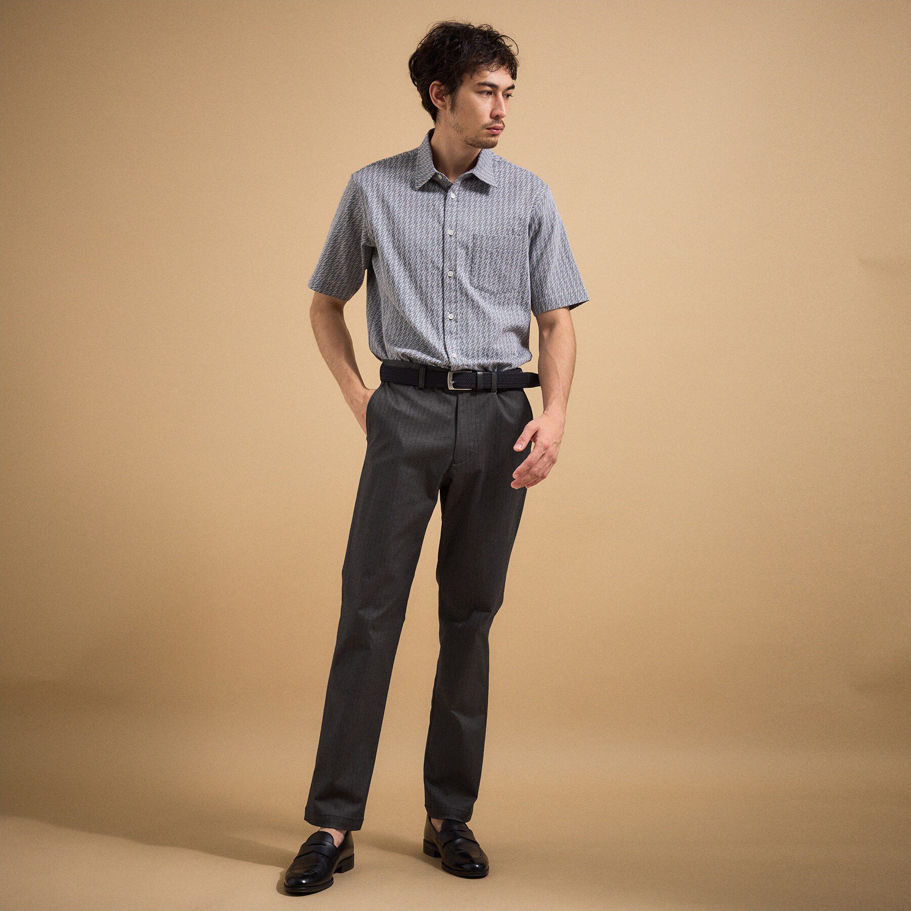 TAKEO KIKUCHI「【銘品】播州織り ヘリンボン ストレートパンツ」|その他|