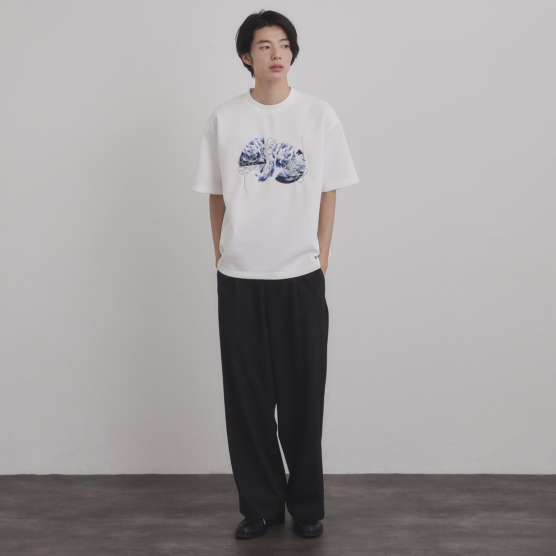 tk.TAKEO KIKUCHI「フラワープリントTシャツ」|Tシャツ・カットソー|