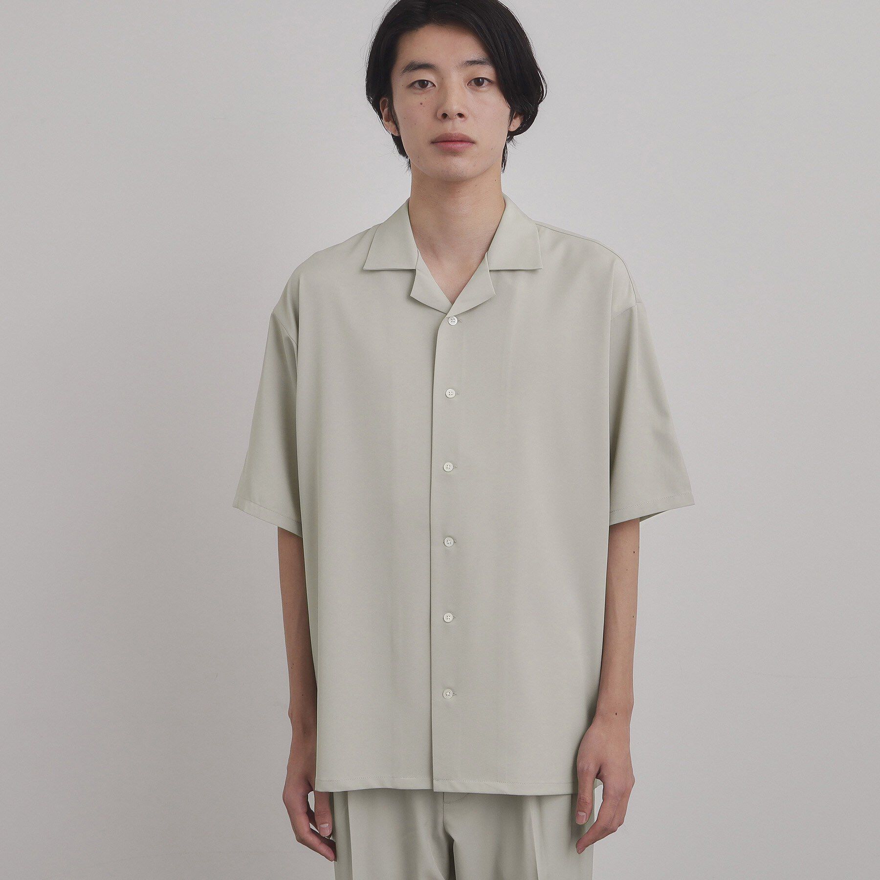 tk.TAKEO KIKUCHI「【暑い夏に最適！】ルーズトロミシャツセットアップ/上下2点セット/接触冷感/ストレッチ/洗える/オー」|スーツ|