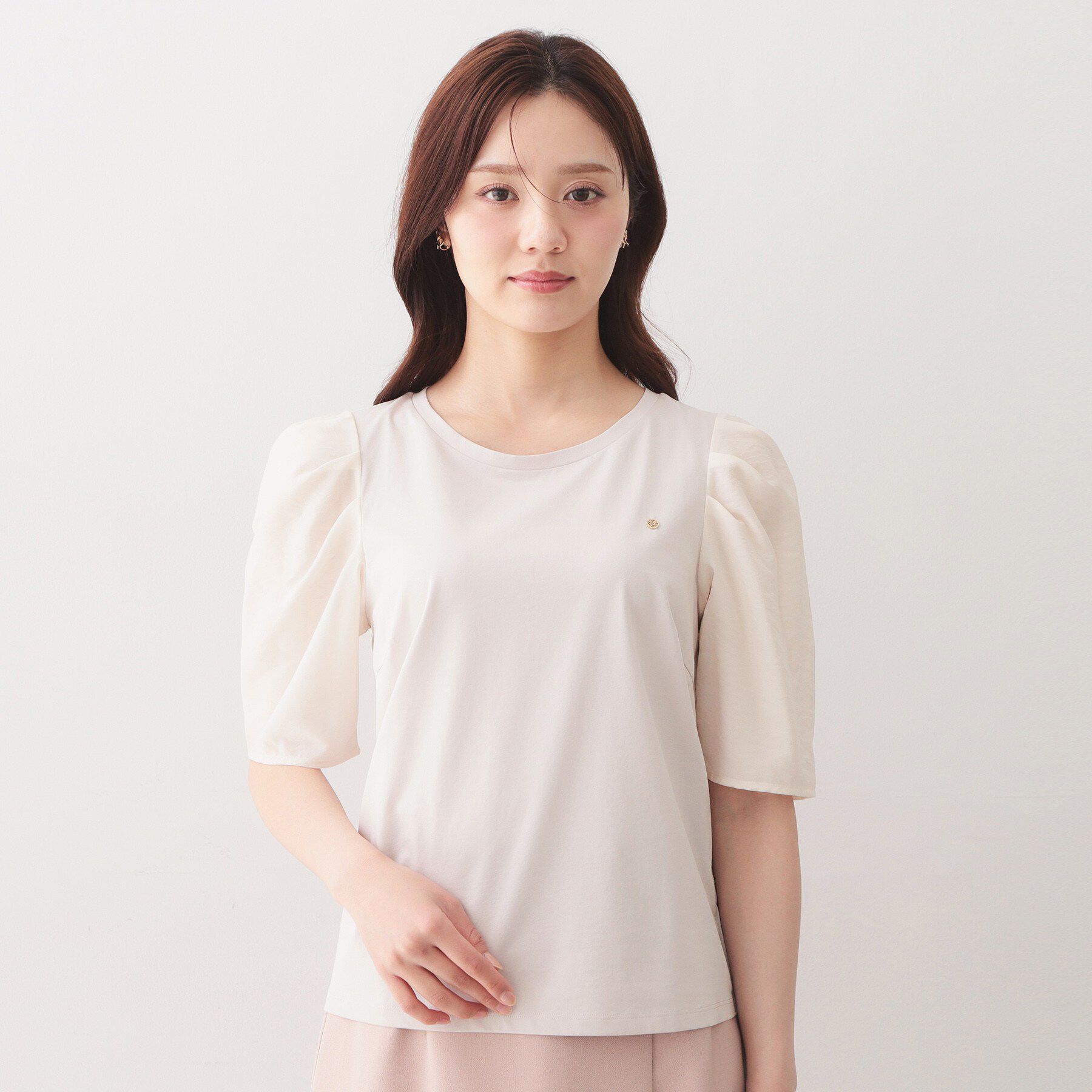 index「【UVケア／接触冷感】シアータックスリーブドッキングTシャツ《洗濯機OK》」|Tシャツ・カットソー|