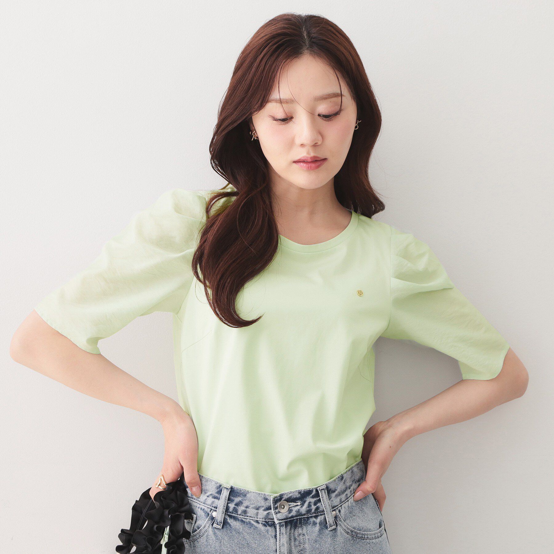 index「【UVケア／接触冷感】シアータックスリーブドッキングTシャツ《洗濯機OK》」|Tシャツ・カットソー|