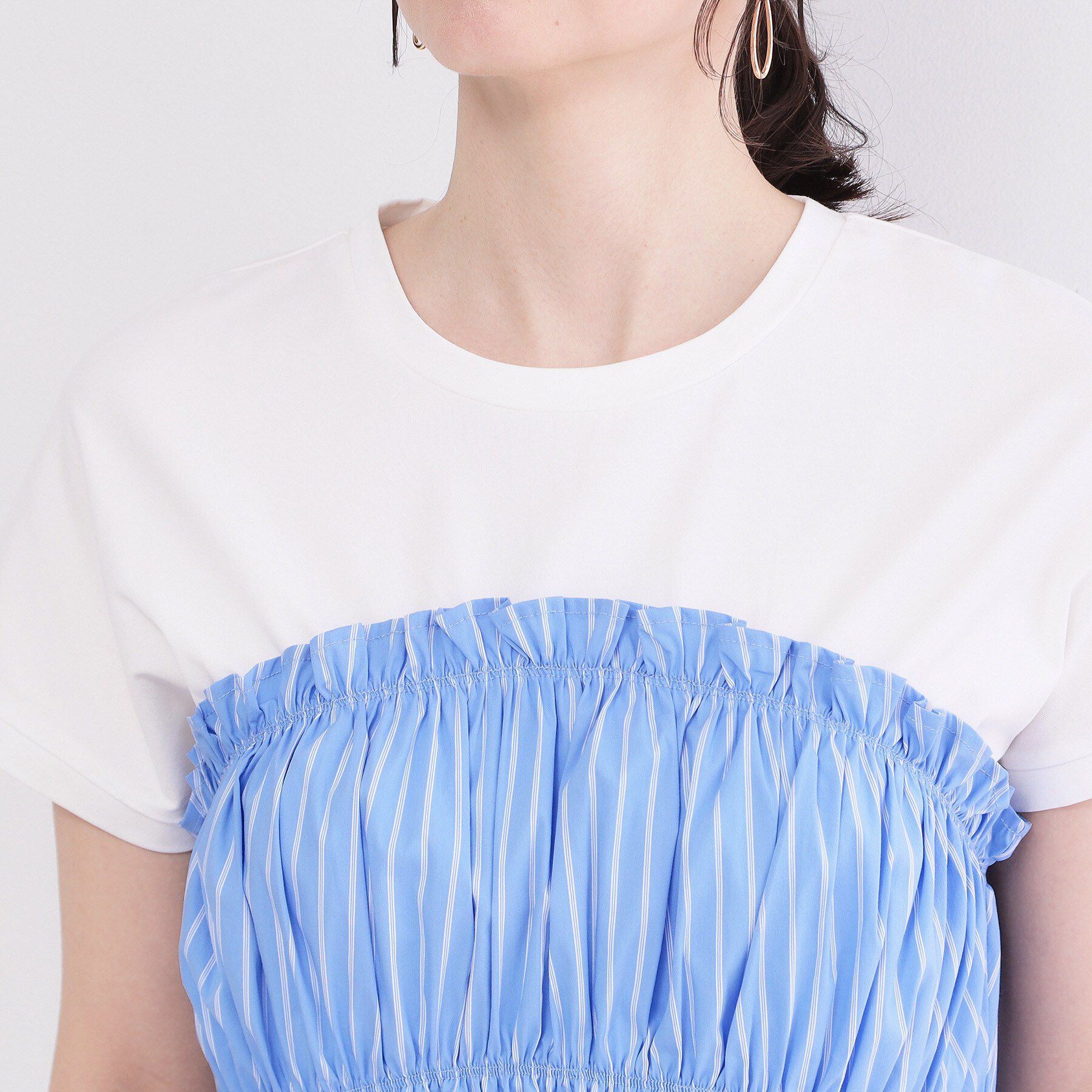 OPAQUE.CLIP「ビスチェドッキングTシャツ【洗濯機OK】」|Tシャツ・カットソー|