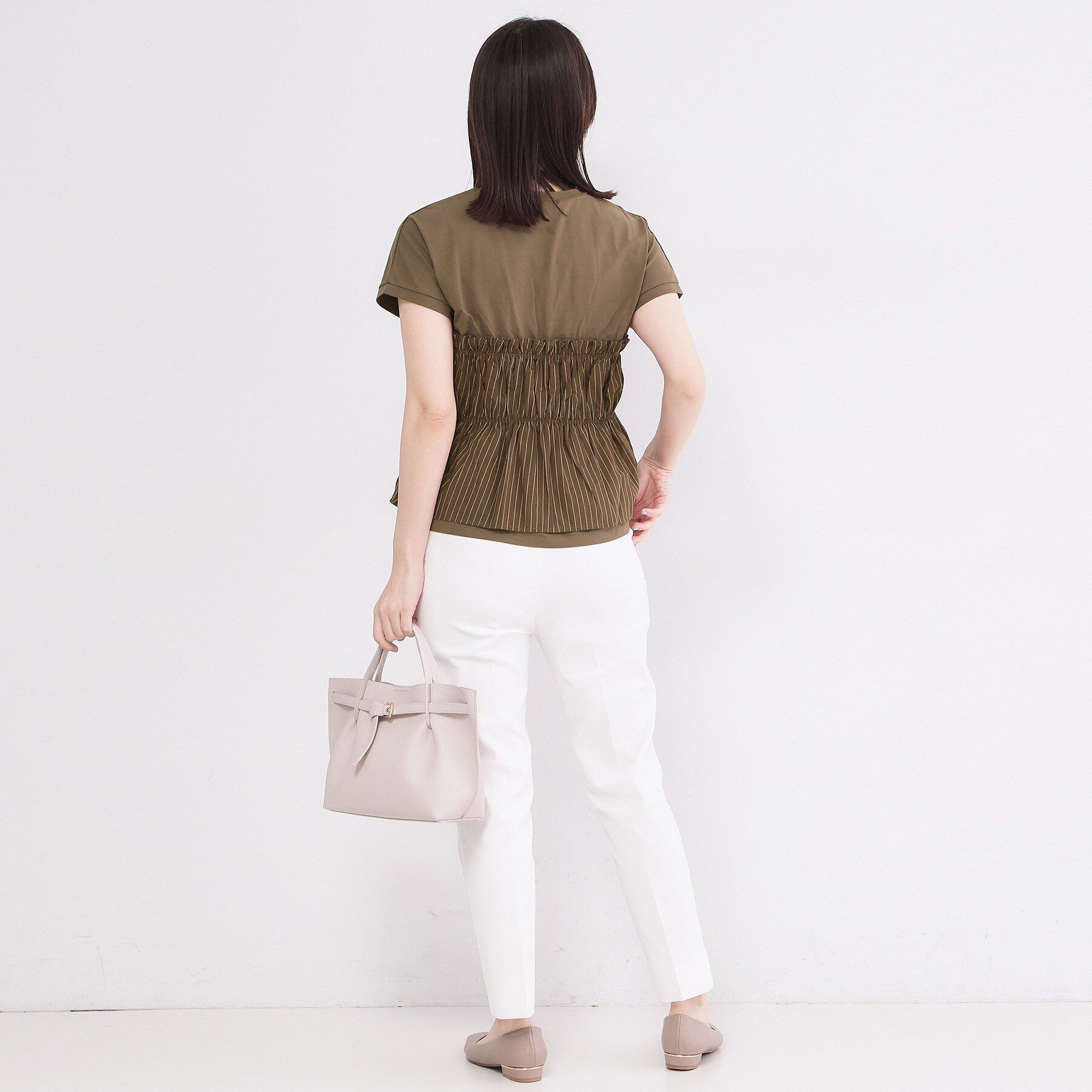 OPAQUE.CLIP「ビスチェドッキングTシャツ【洗濯機OK】」|Tシャツ・カットソー|