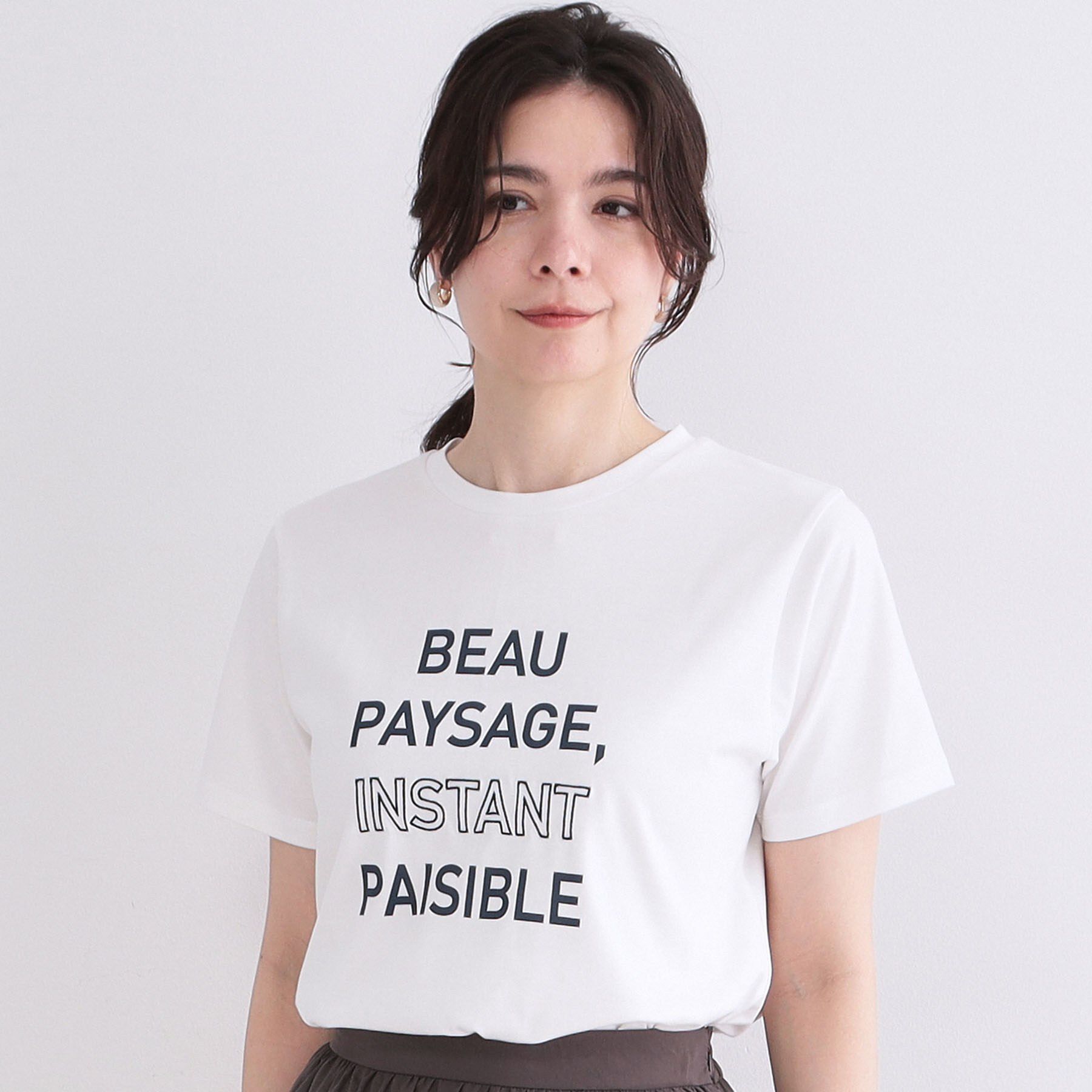 OPAQUE.CLIP「ロゴプリント刺繍アソートTシャツ【洗濯機OK】」|Tシャツ・カットソー|